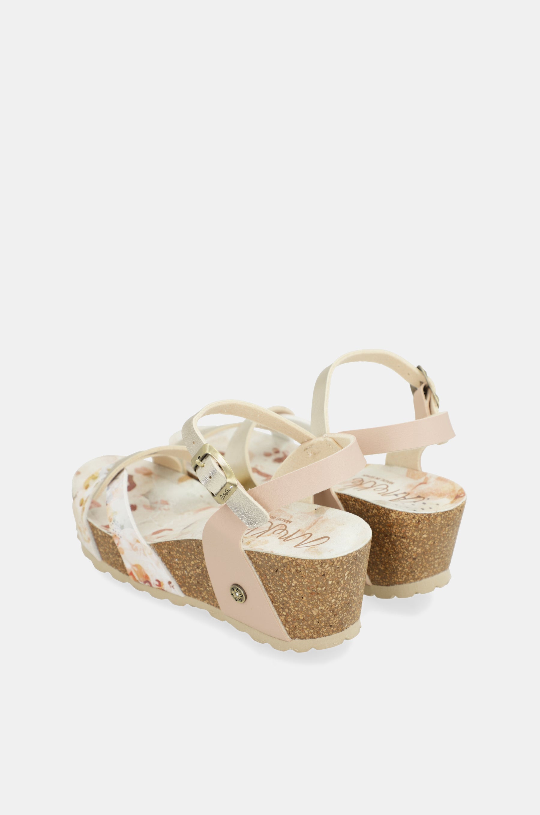 Wedge sandals bio white straps