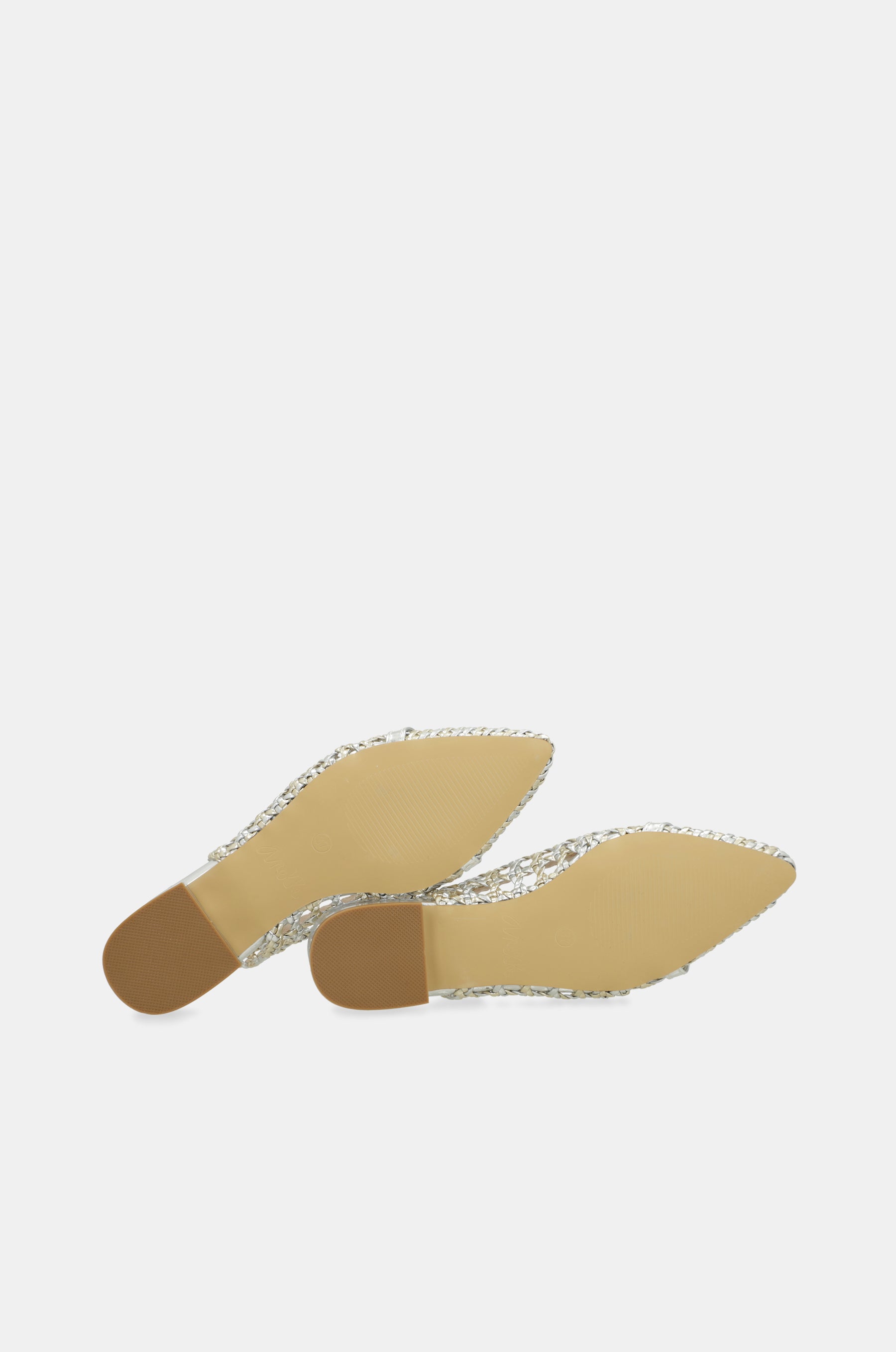 Gold and silver slingback ballet flats