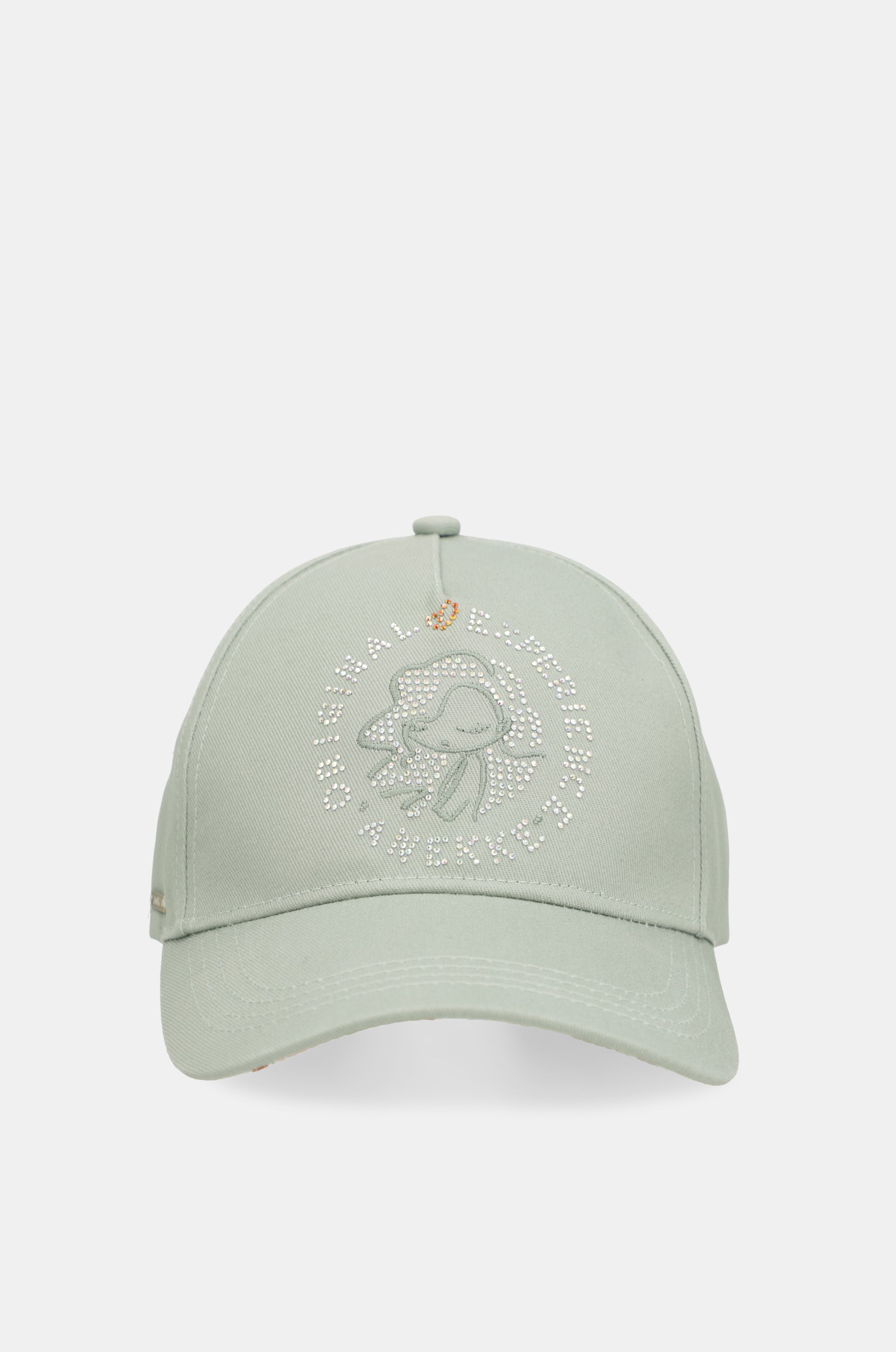 Green cap with printed bow
