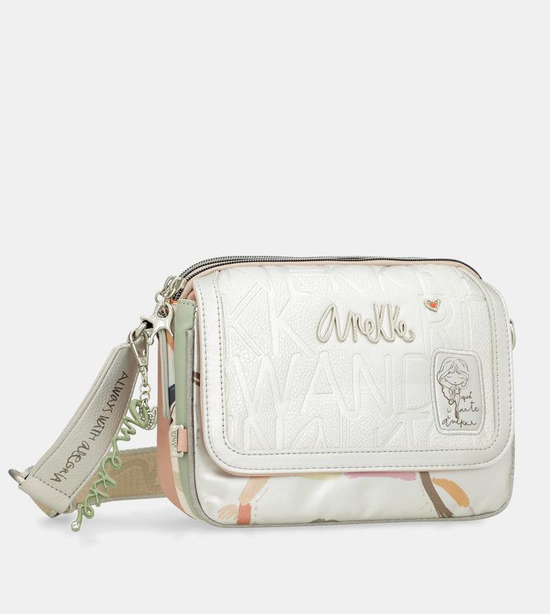 Oval flap crossbody bag Alma