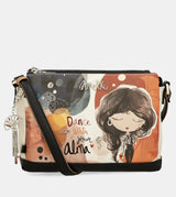 Printed crossbody bag with 3 compartments Alma