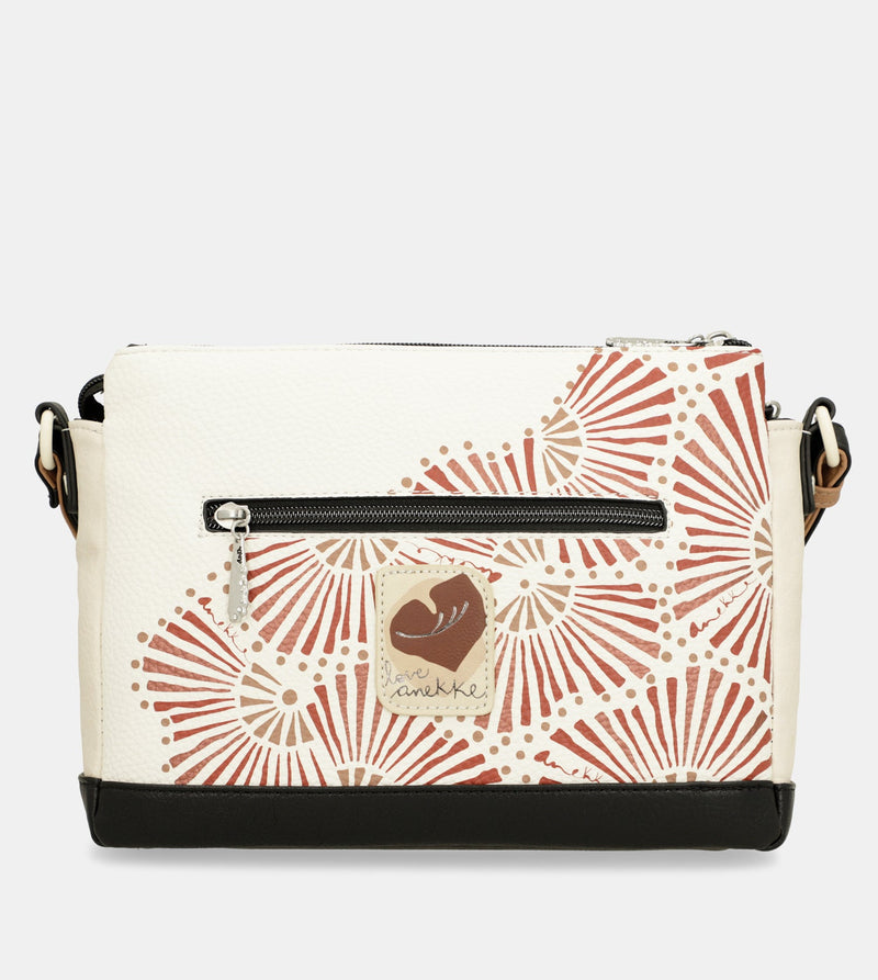 Printed crossbody bag with 3 compartments Alma