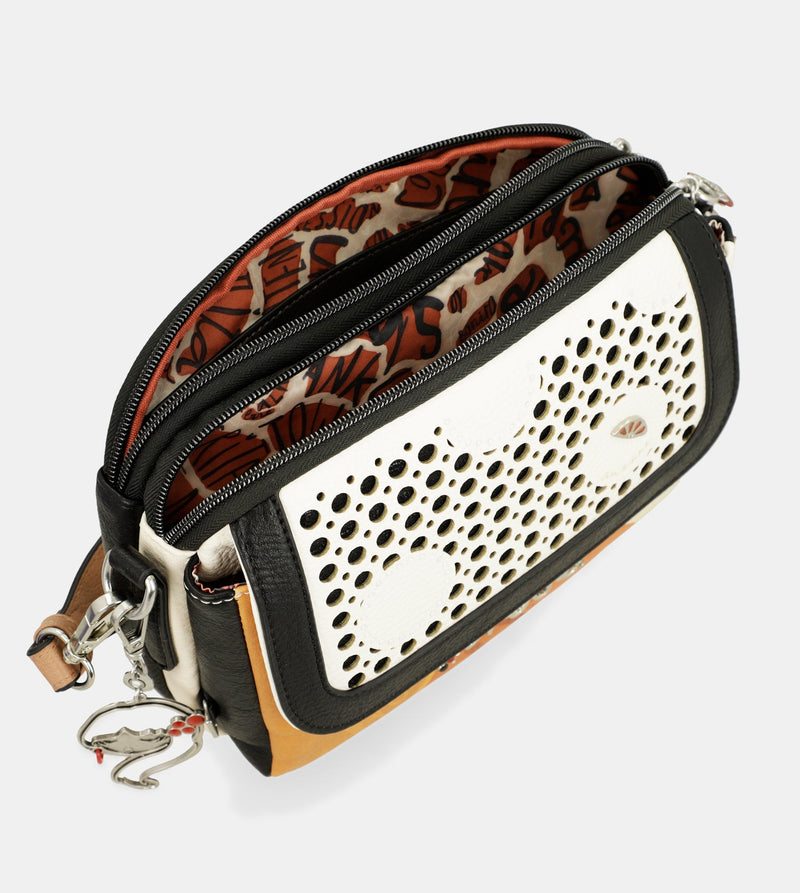 Oval flap crossbody bag Alma