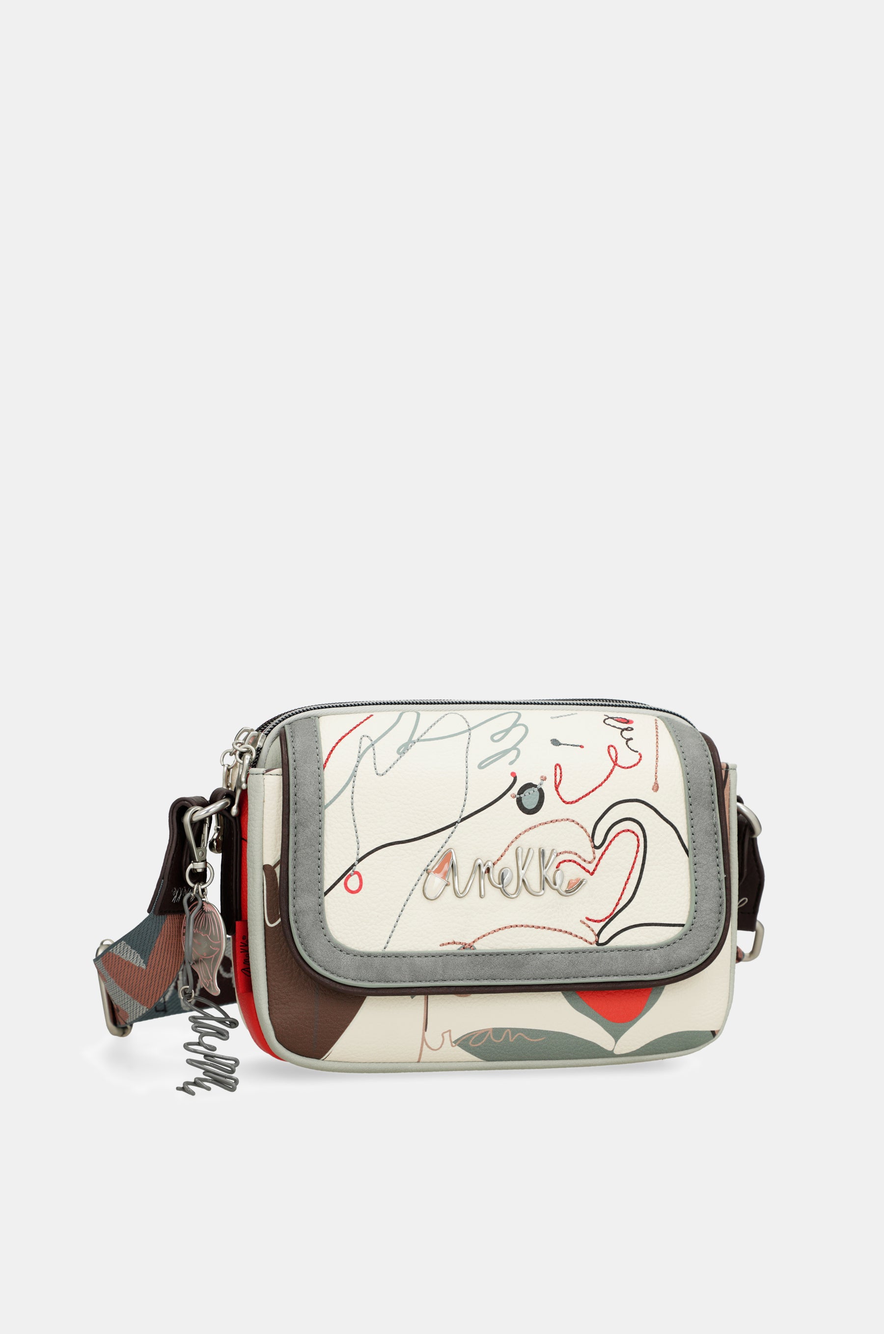 Oval flap crossbody bag Alma