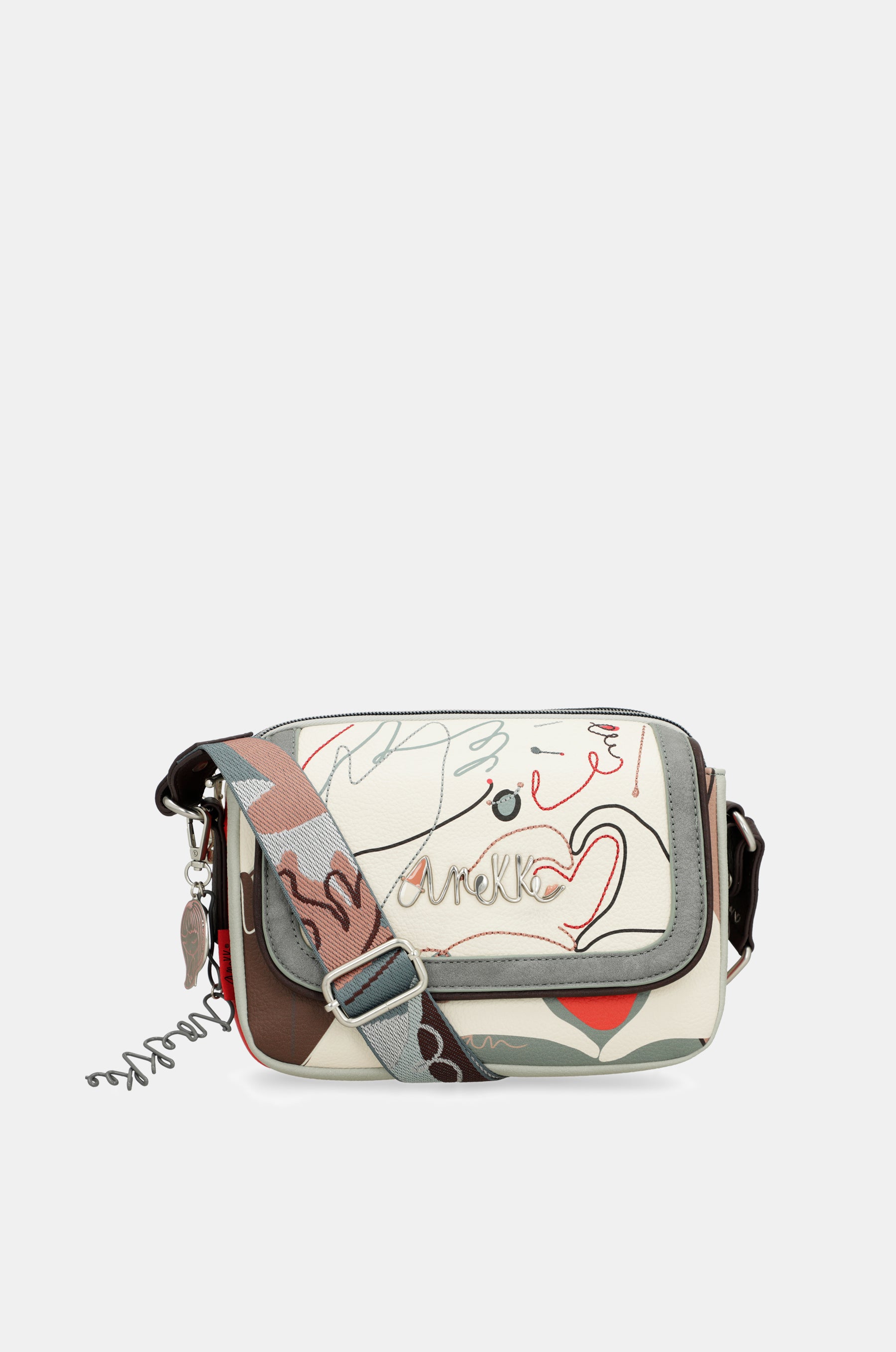Oval flap crossbody bag Alma