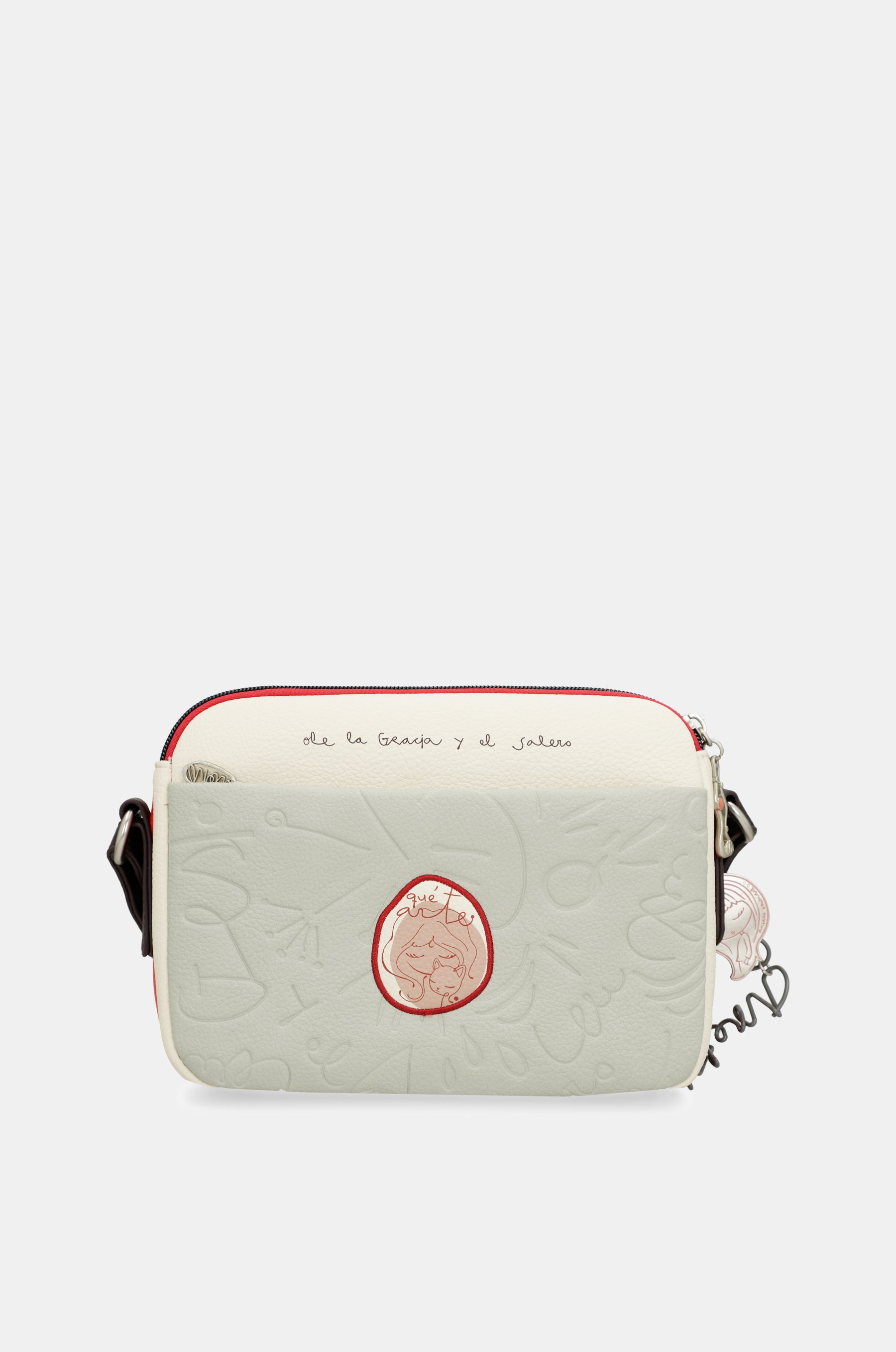 Oval flap crossbody bag Alma