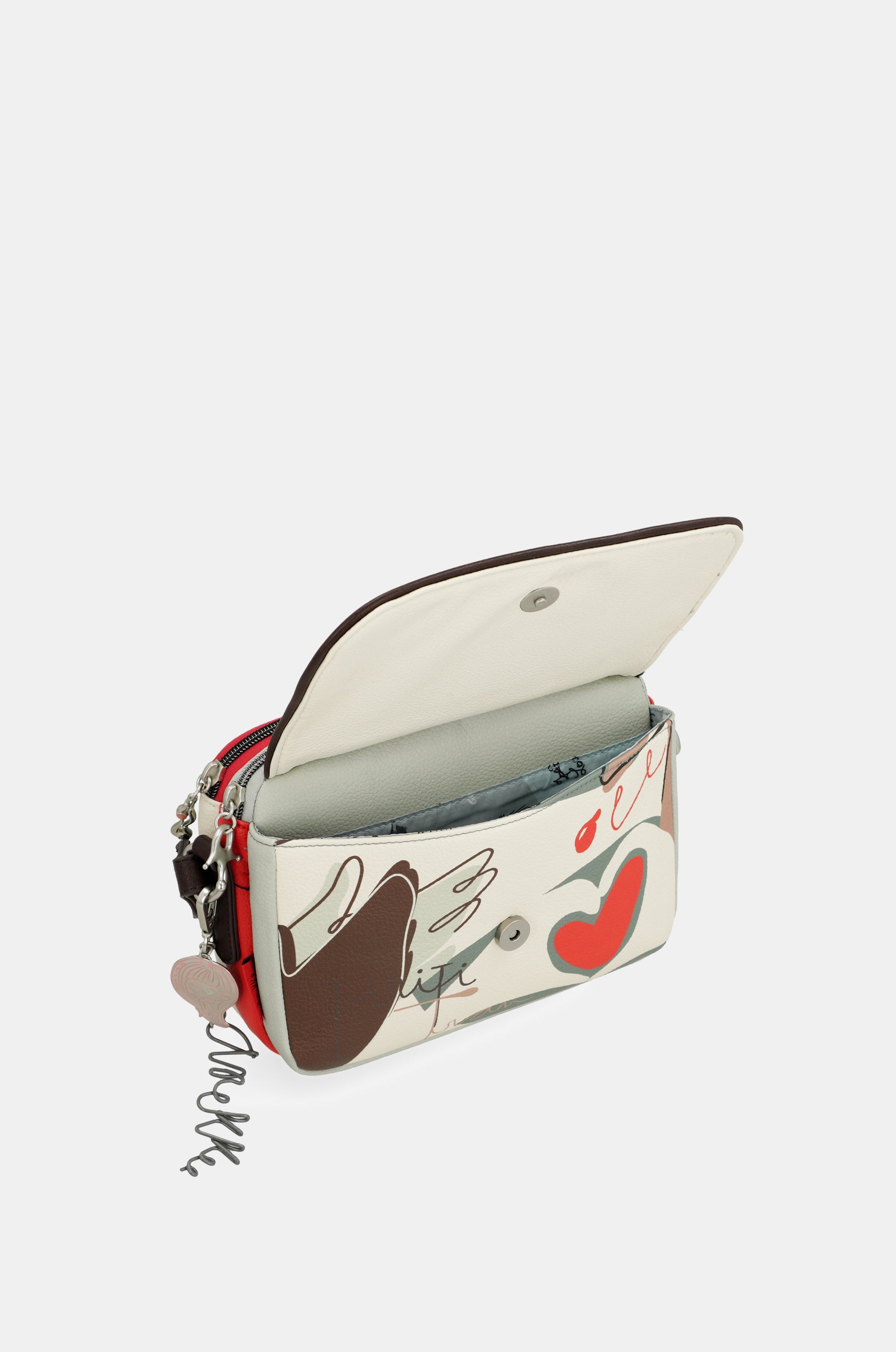 Oval flap crossbody bag Alma