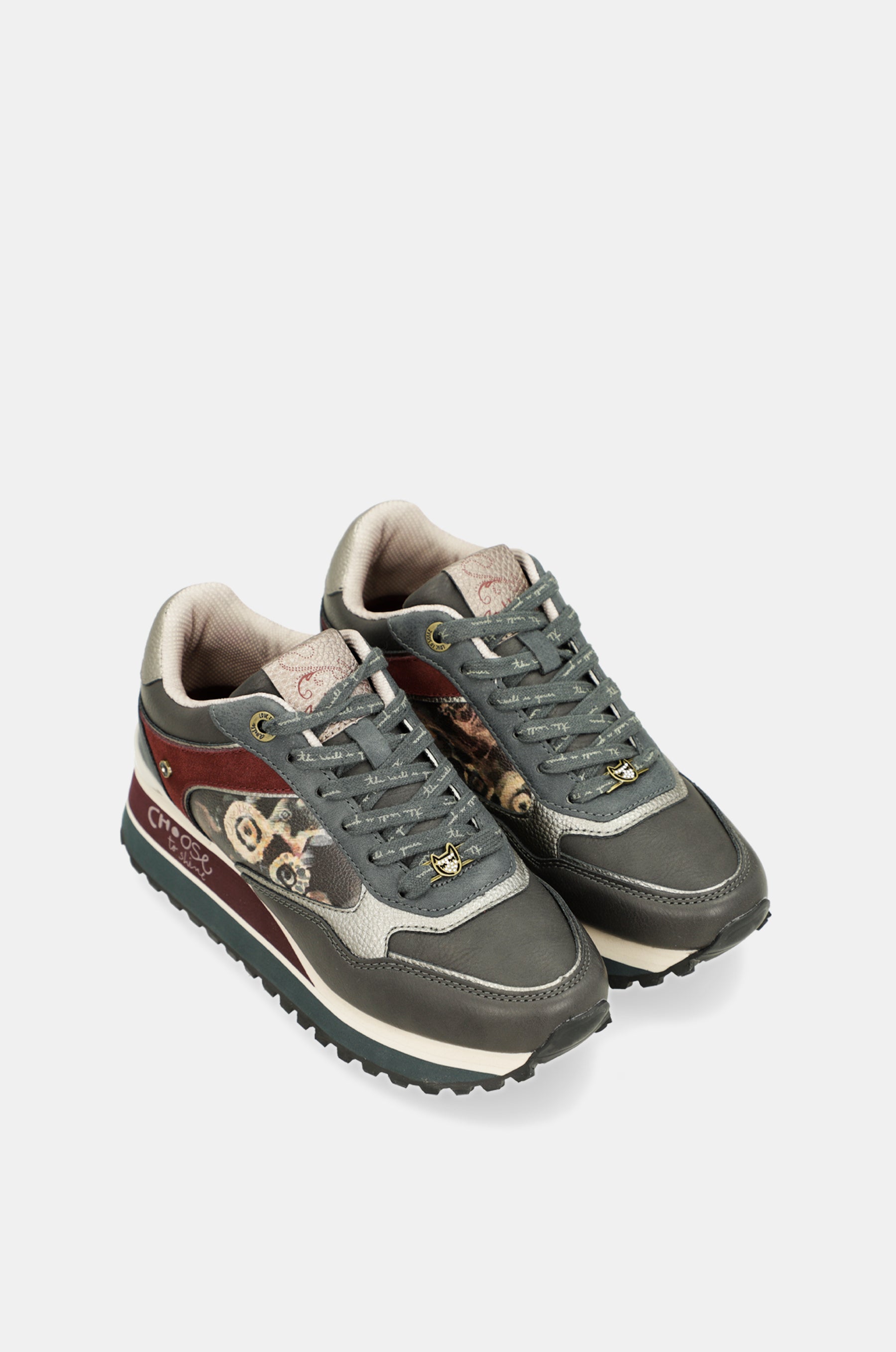 Dark grey platform sneakers