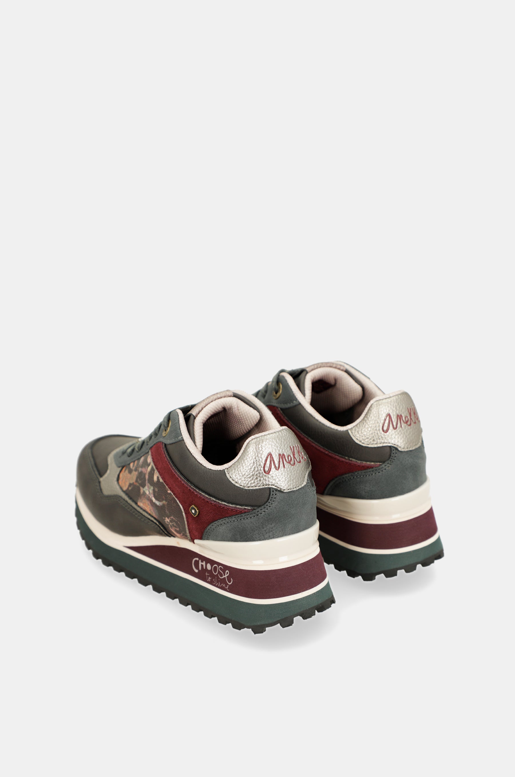 Dark grey platform sneakers