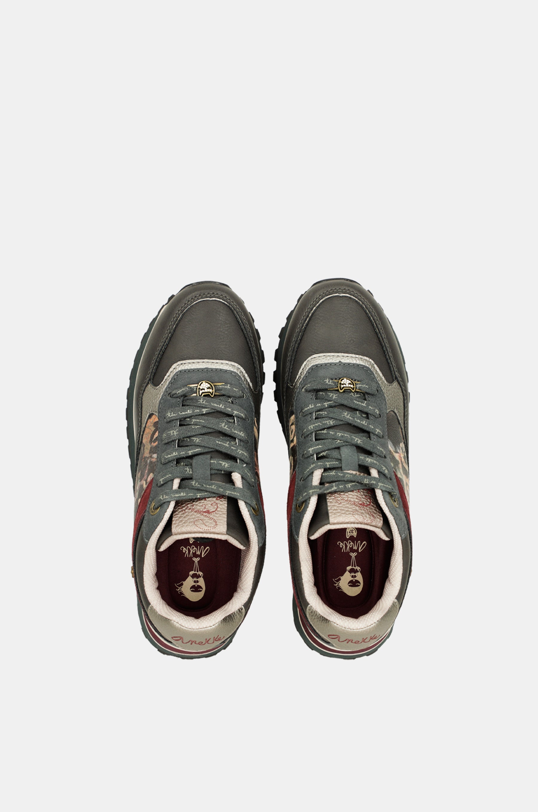 Dark grey platform sneakers