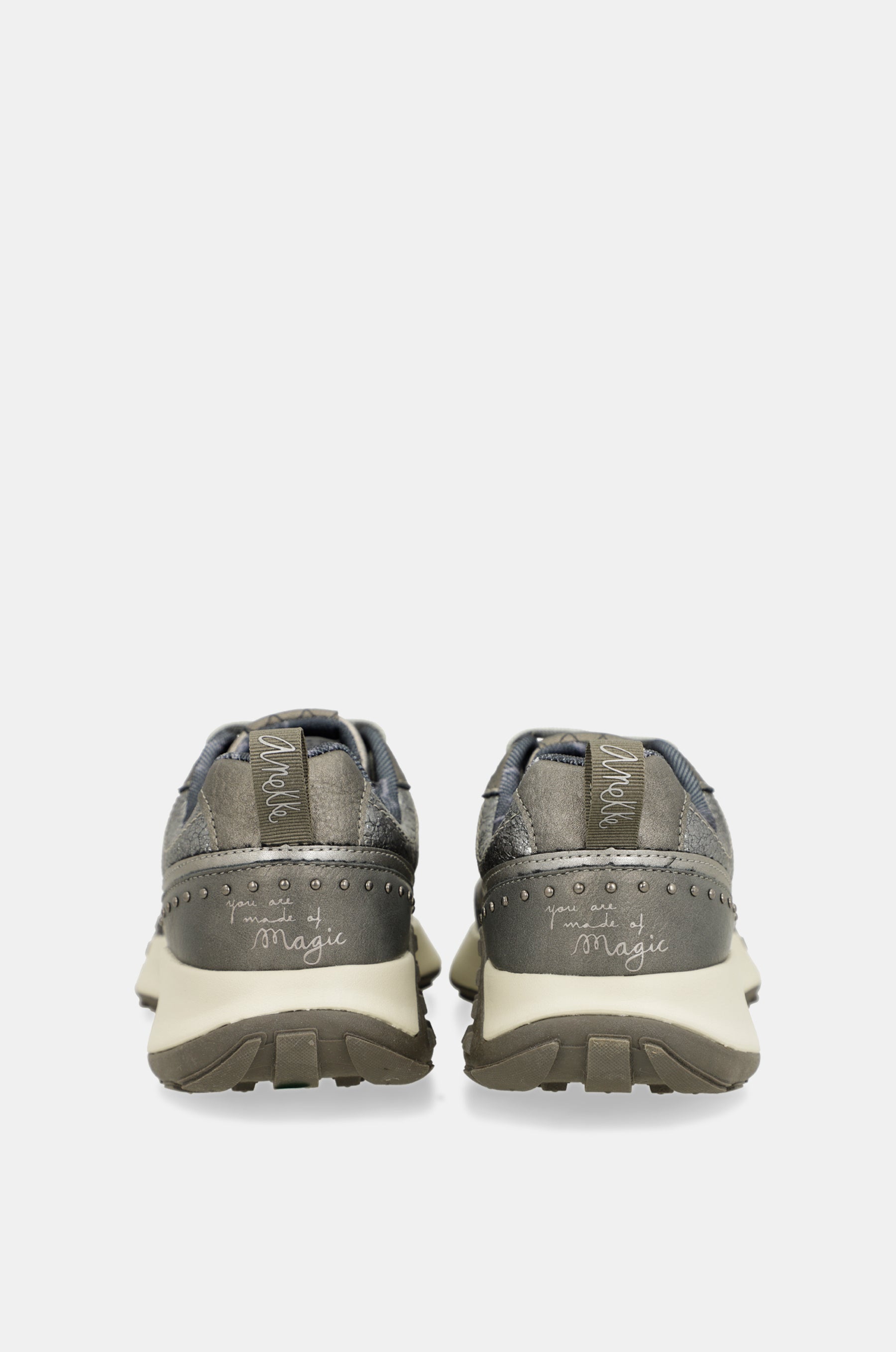 Metallic taupe sneakers