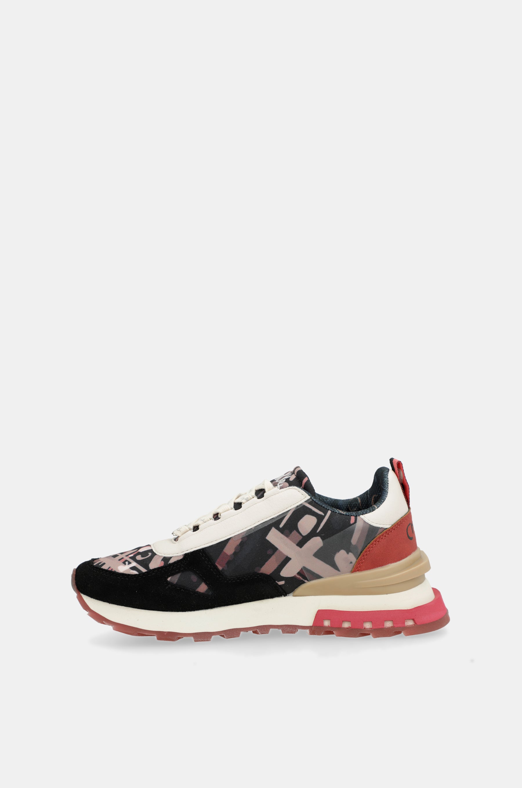 Black printed sneakers