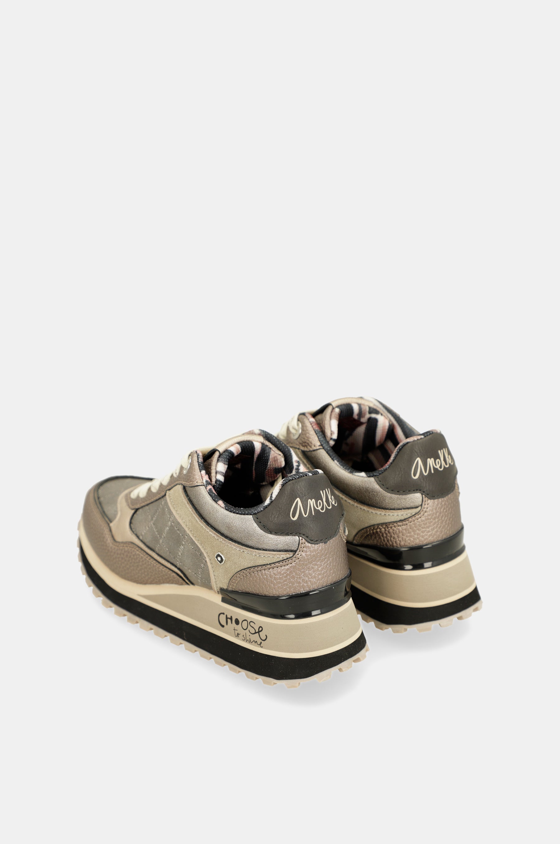 Metallic platform sneakers