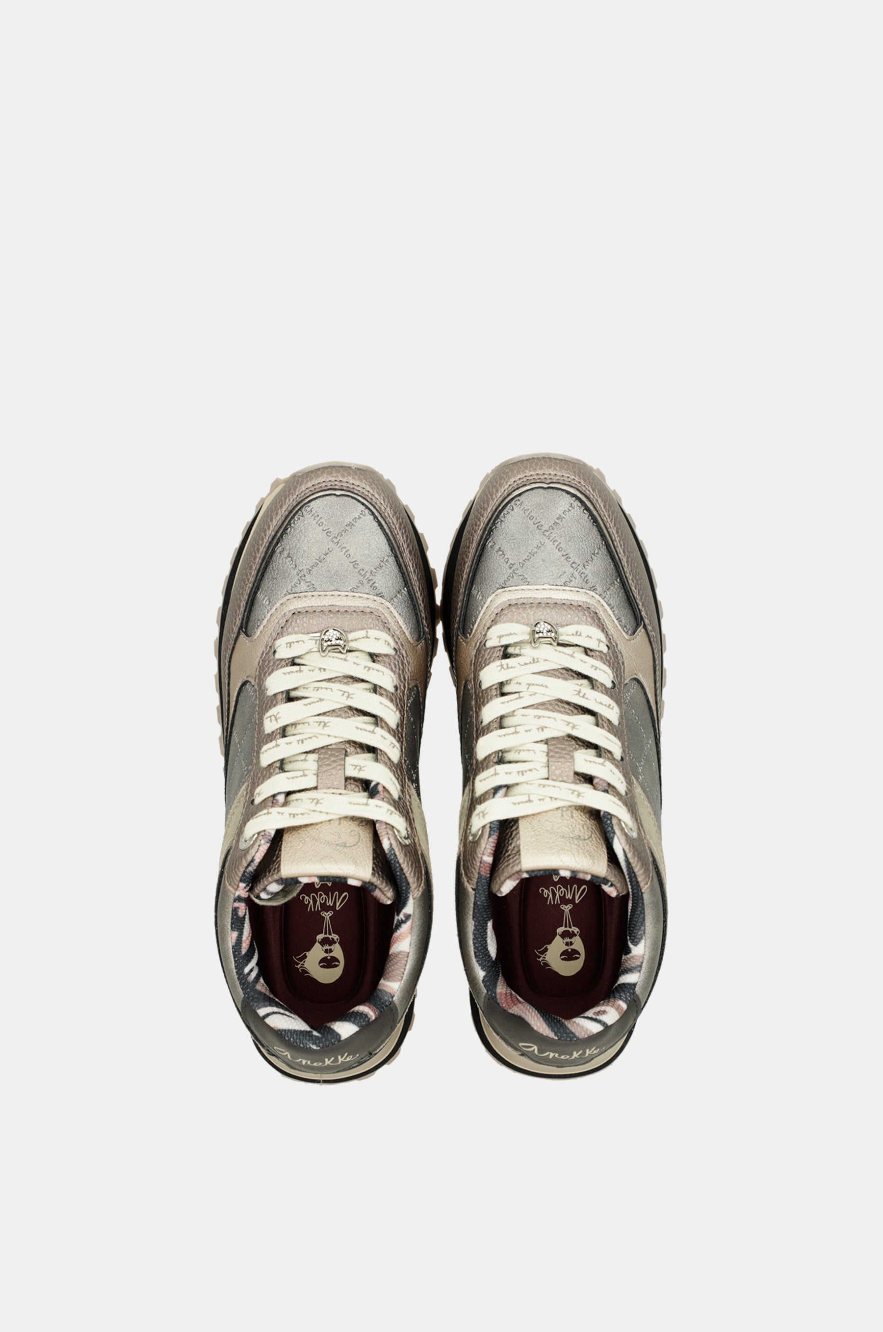 Metallic platform sneakers