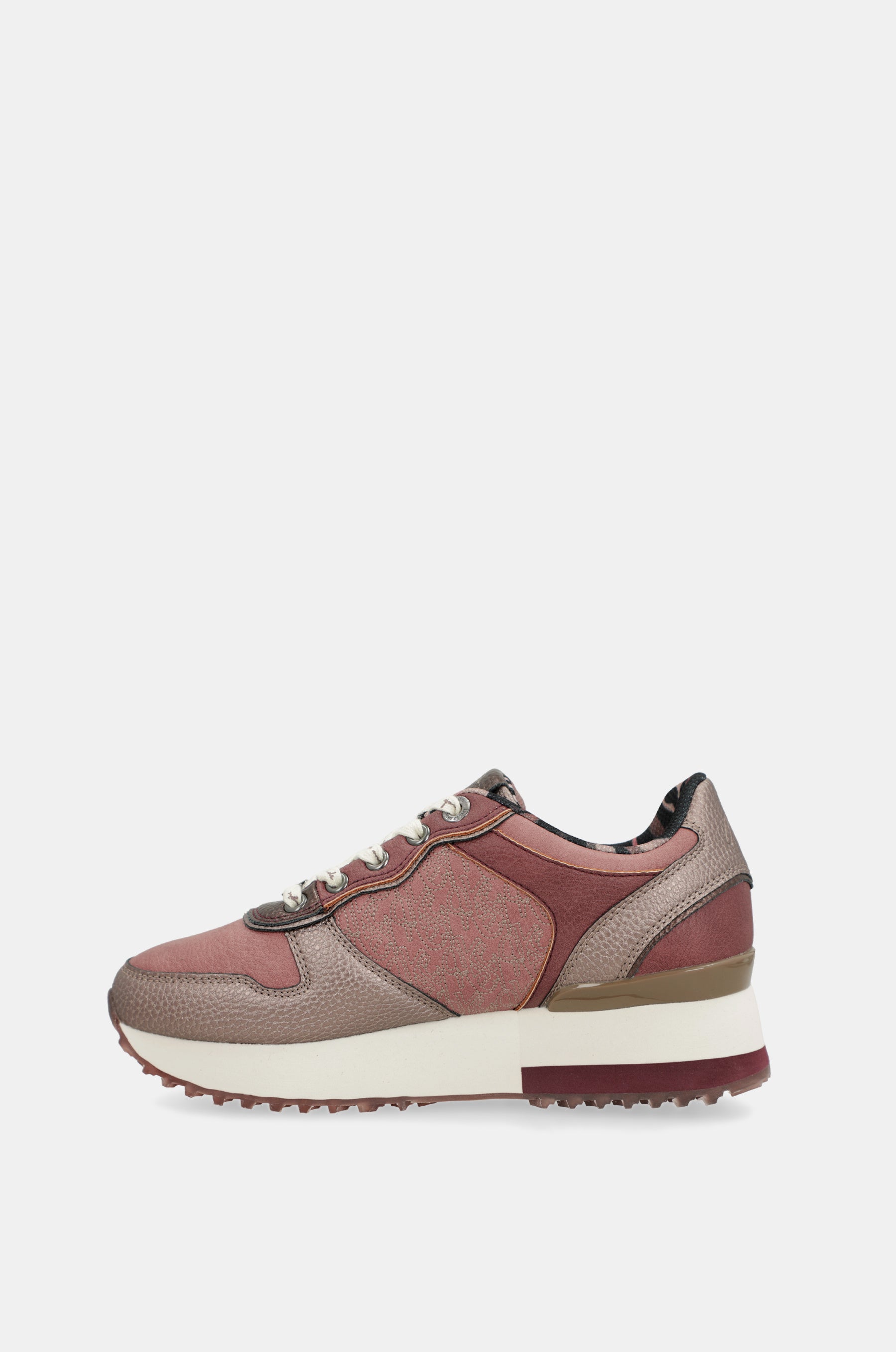 Metallic pink platform sneakers