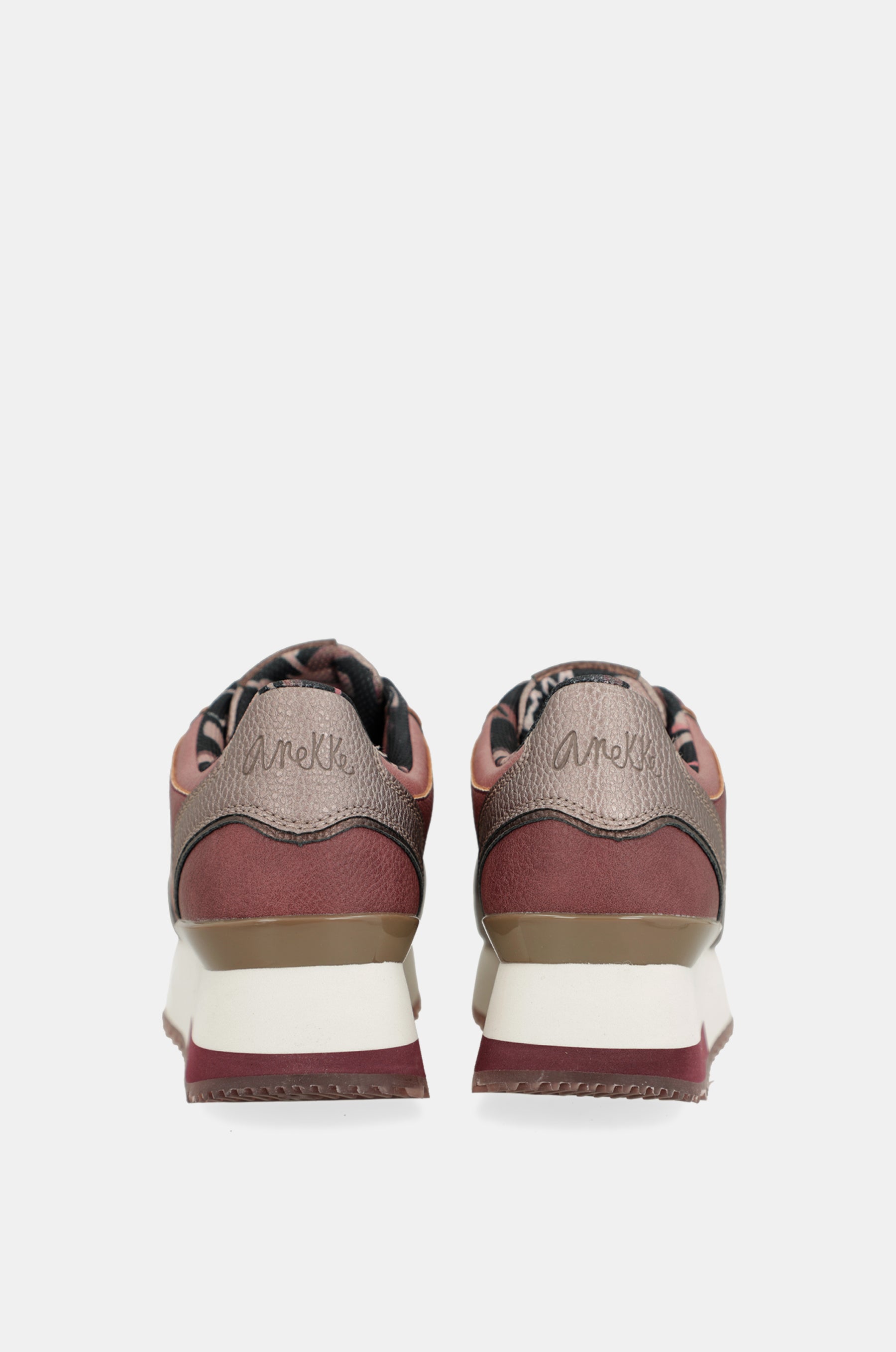 Metallic pink platform sneakers