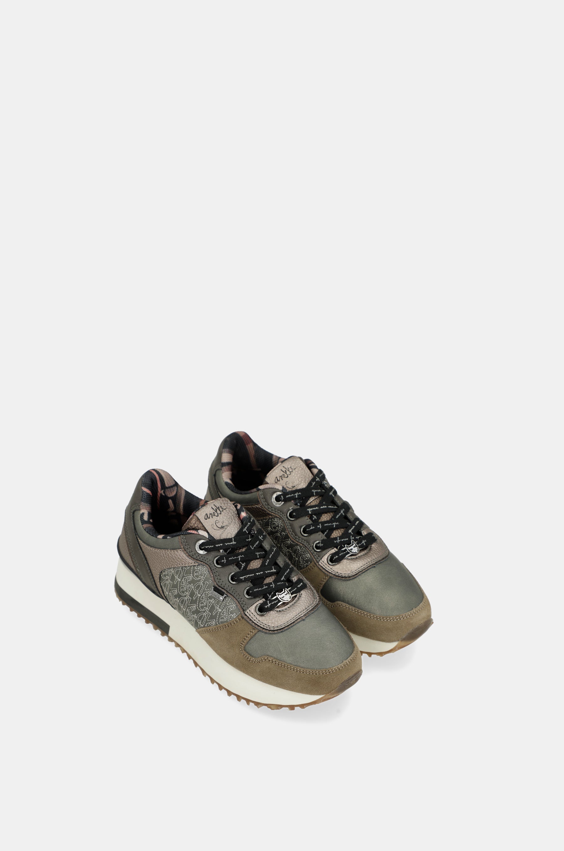 Taupe platform sneakers