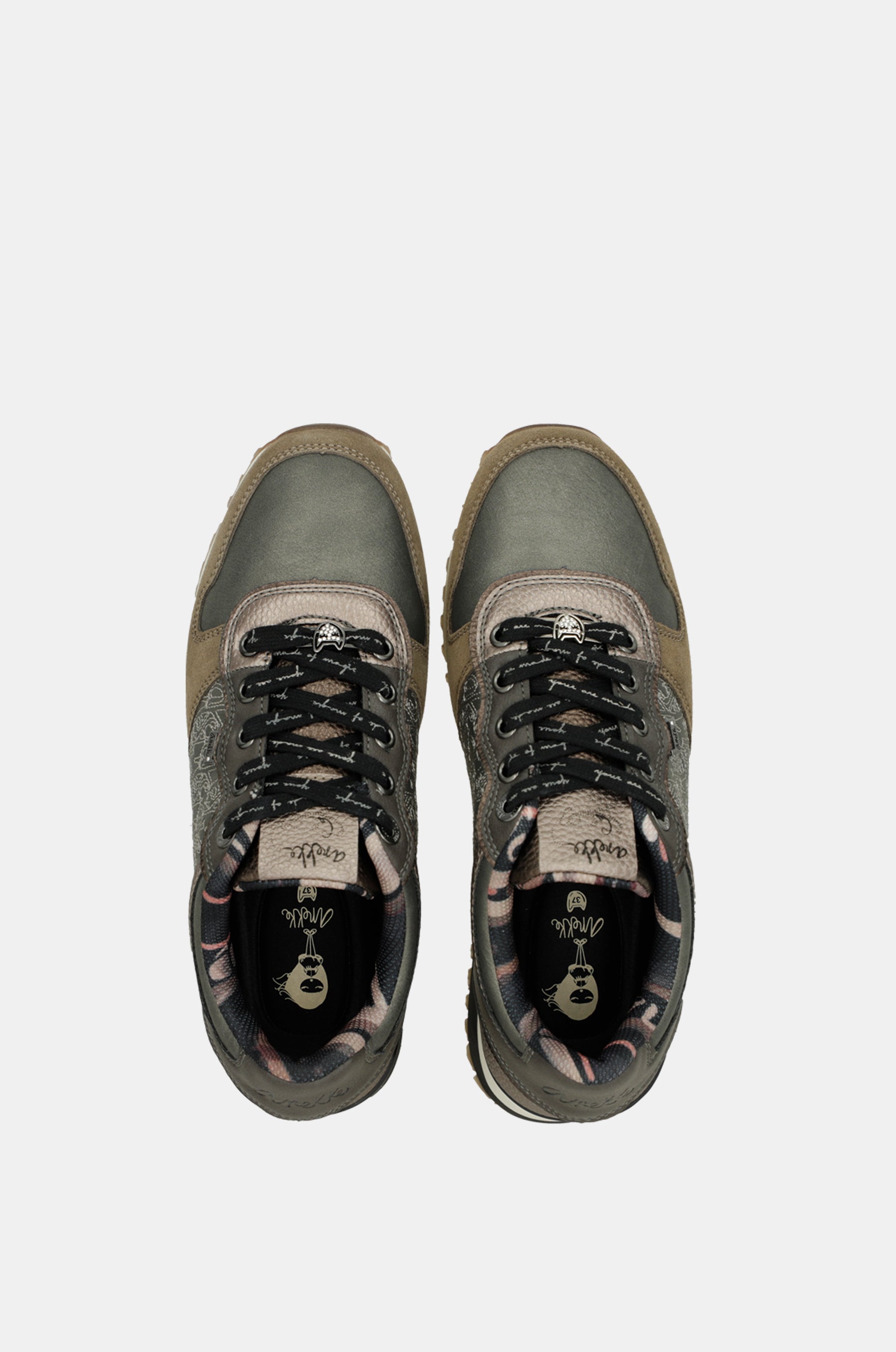 Taupe platform sneakers
