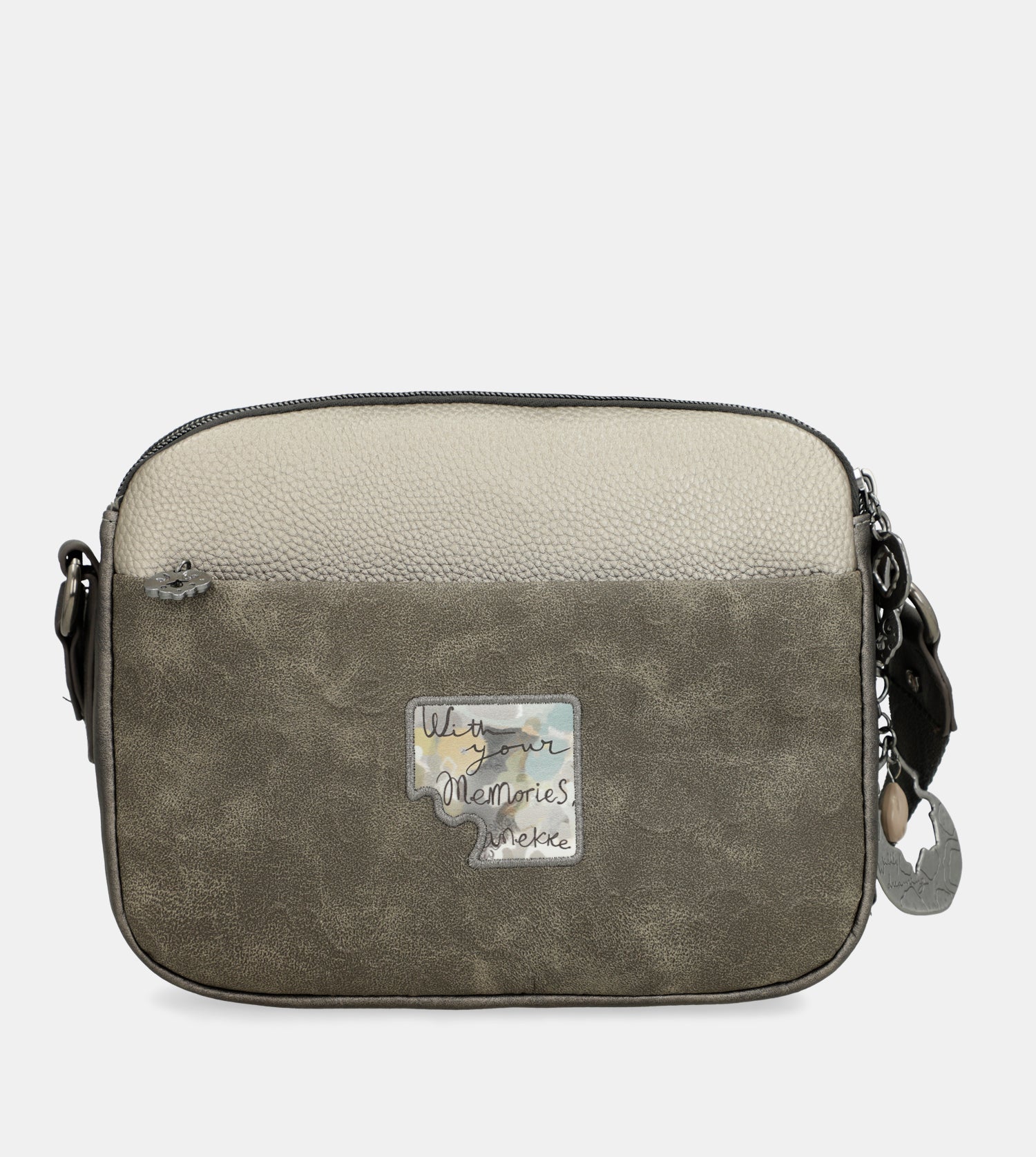 Real oval flap crossbody bag