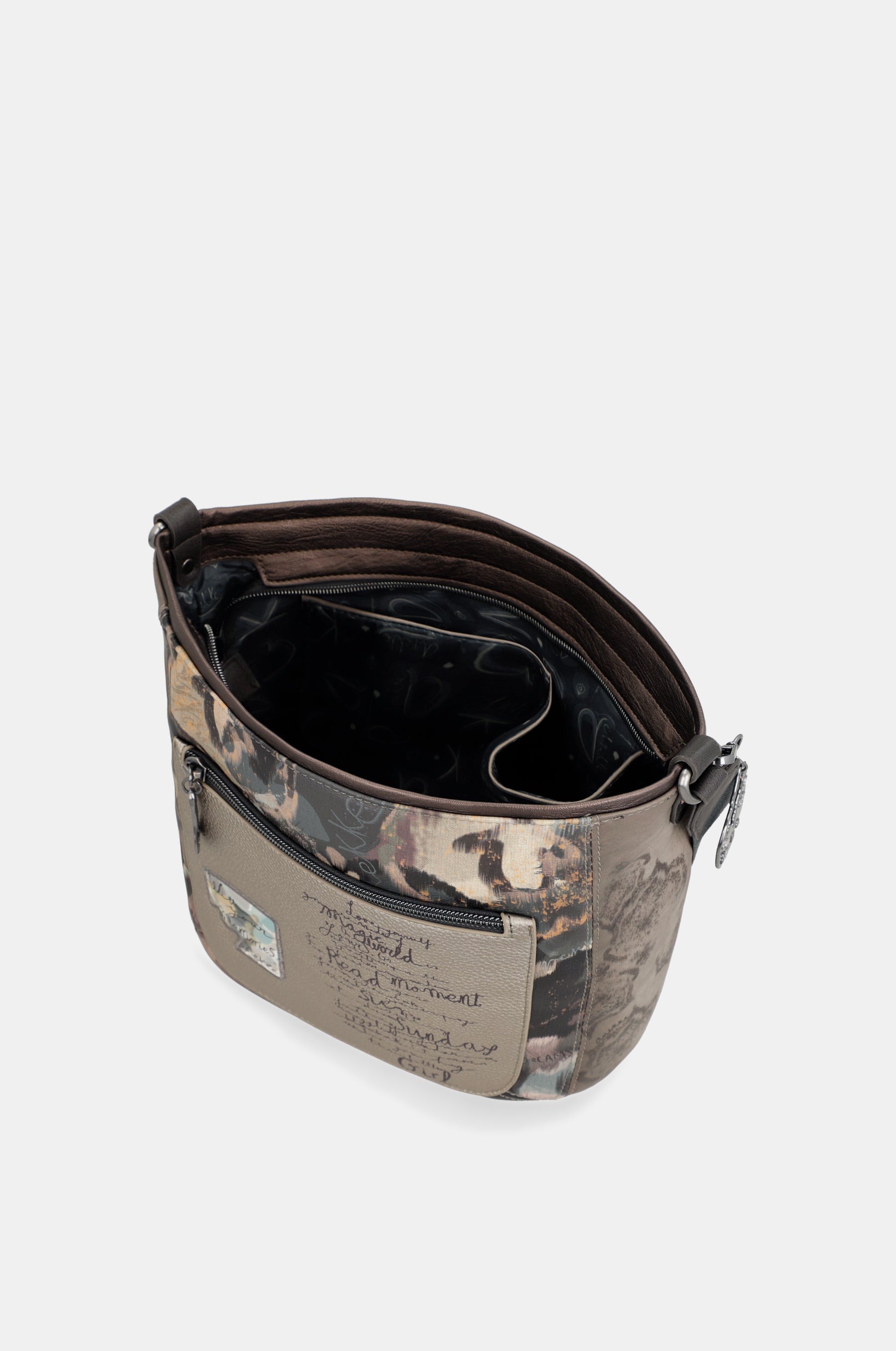 Real oval medium crossbody bag