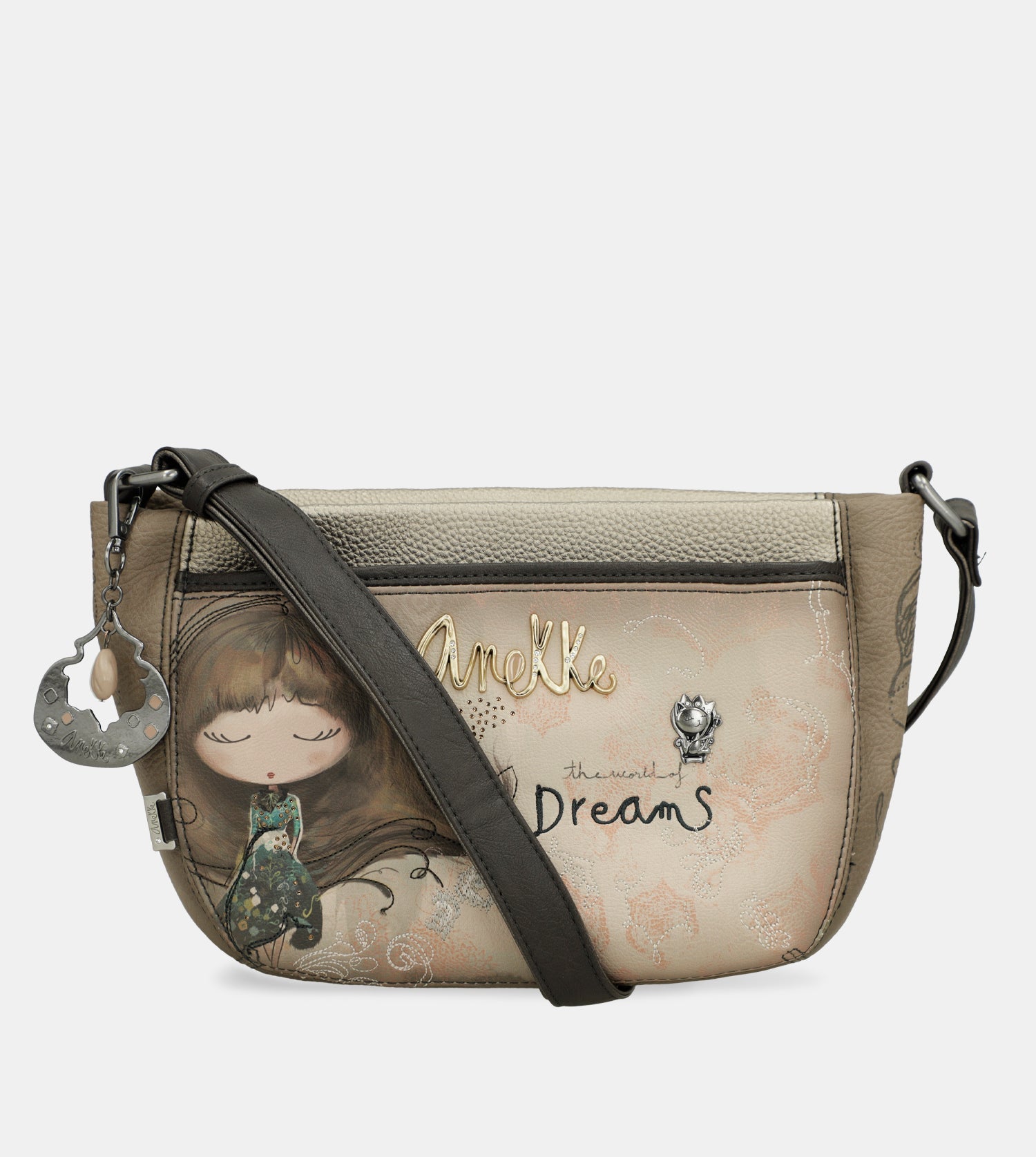 Real oval small crossbody bag