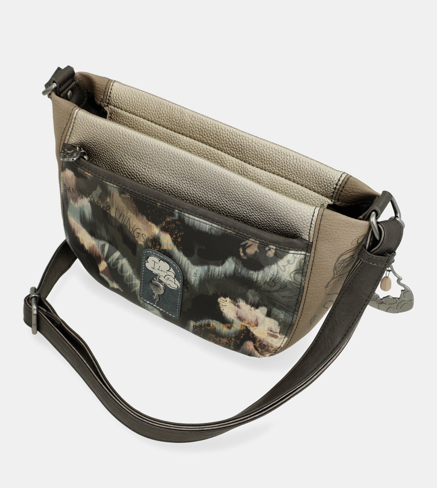 Real oval small crossbody bag