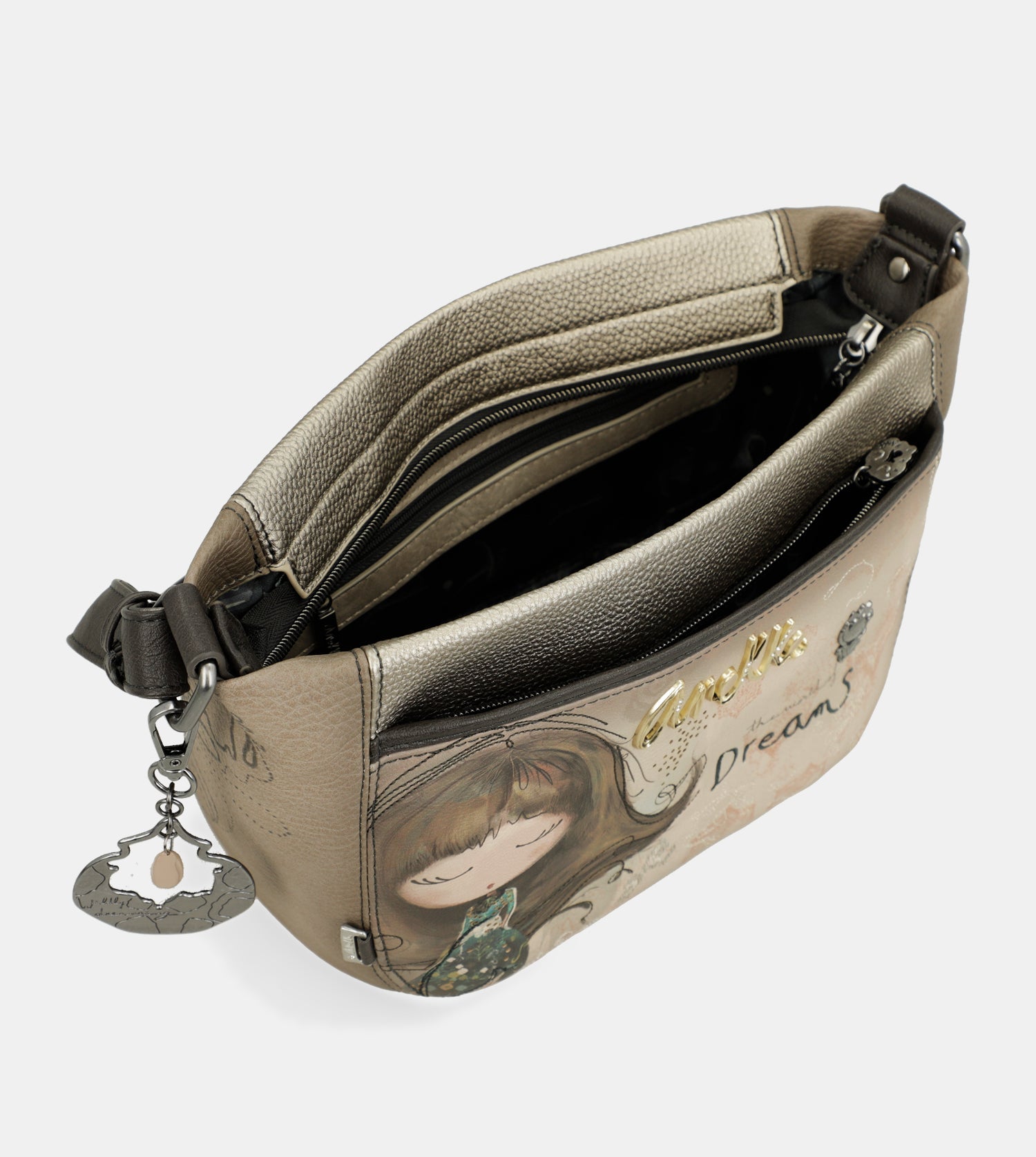 Real oval small crossbody bag