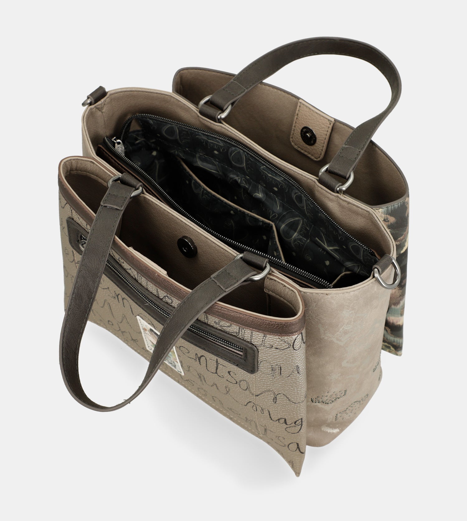 Manifesto handbag with shoulder strap