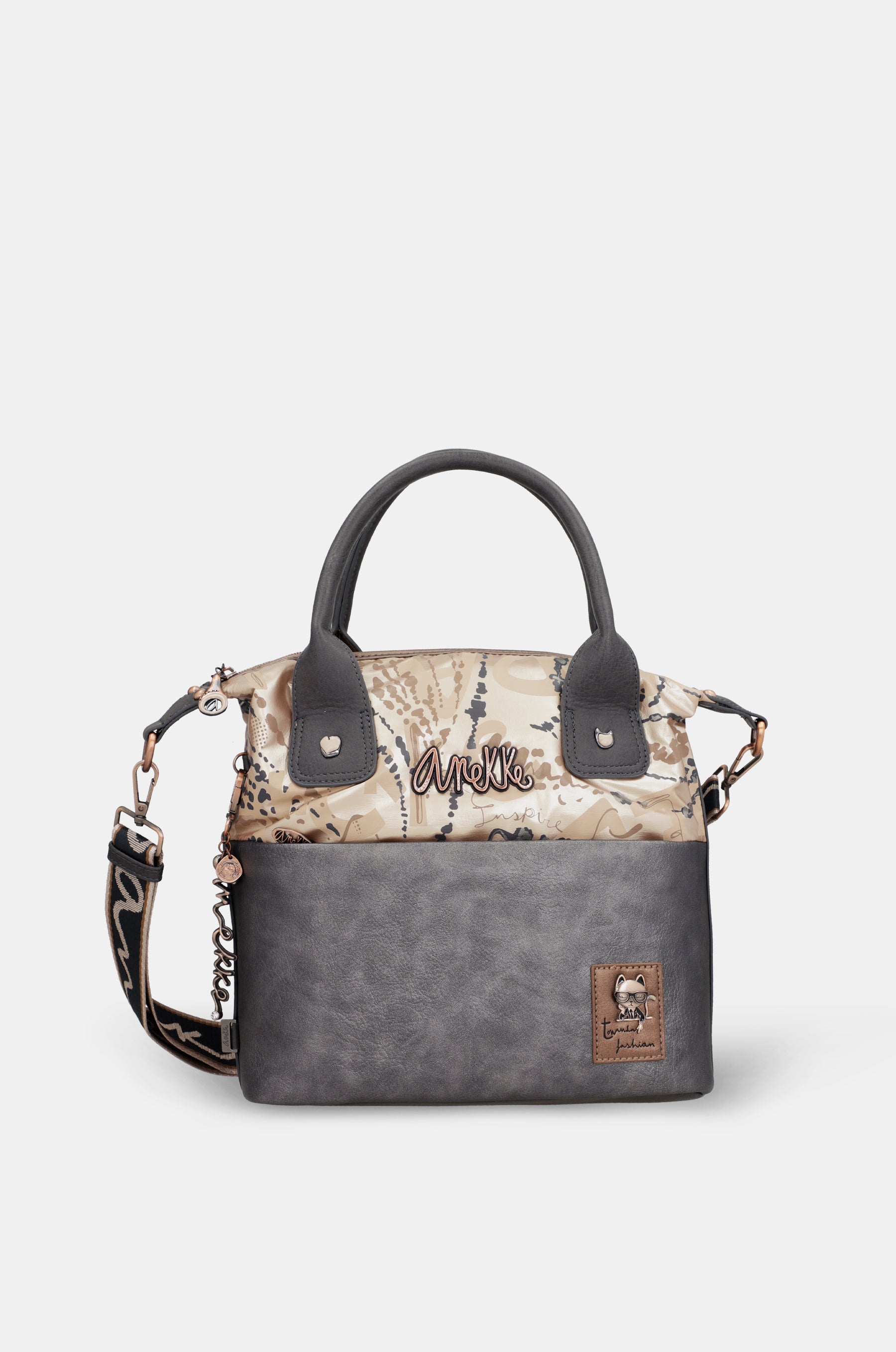 Intentions handle bag with shoulder strap