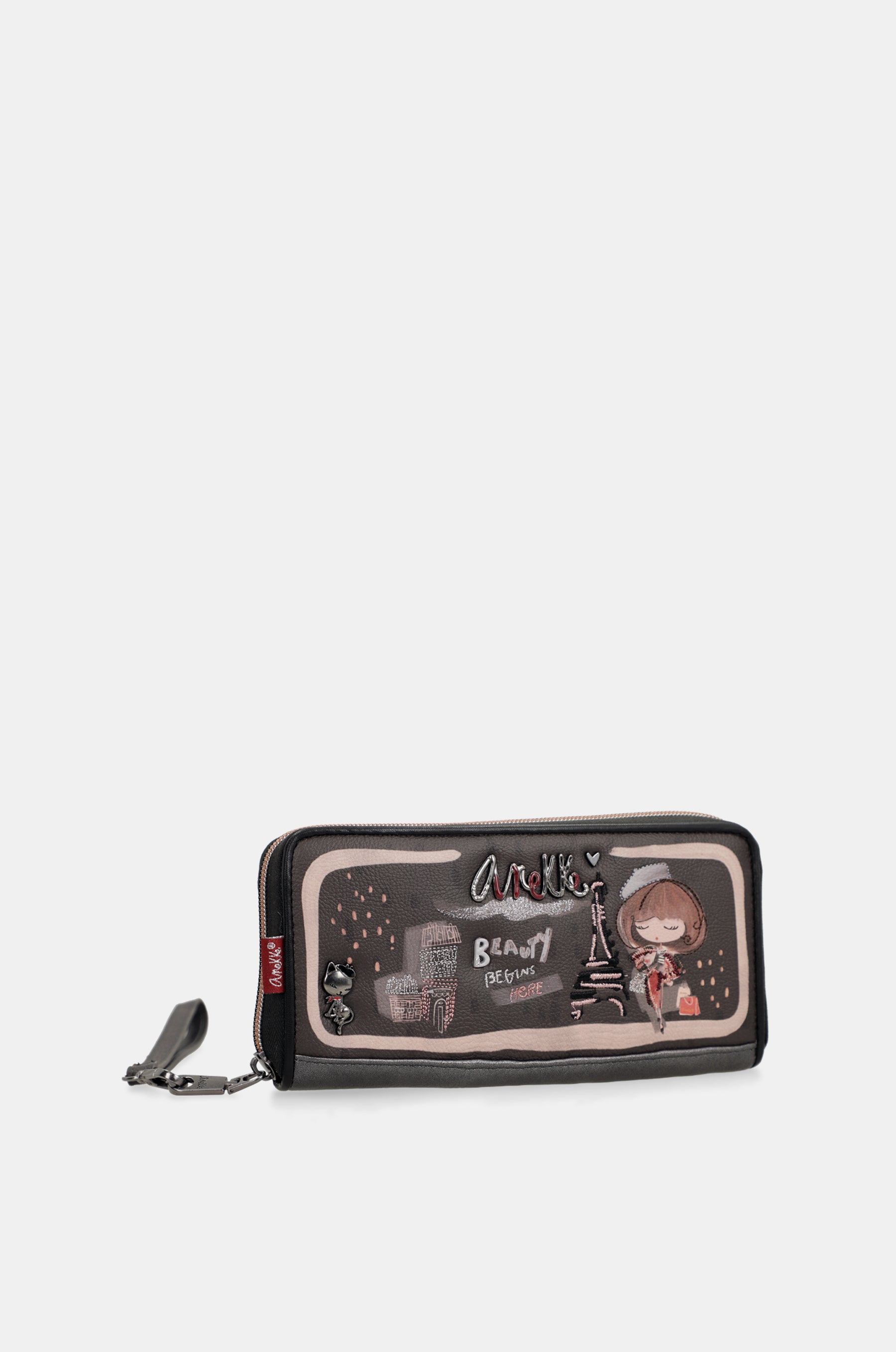 Mademoiselle printed large RFID wallet