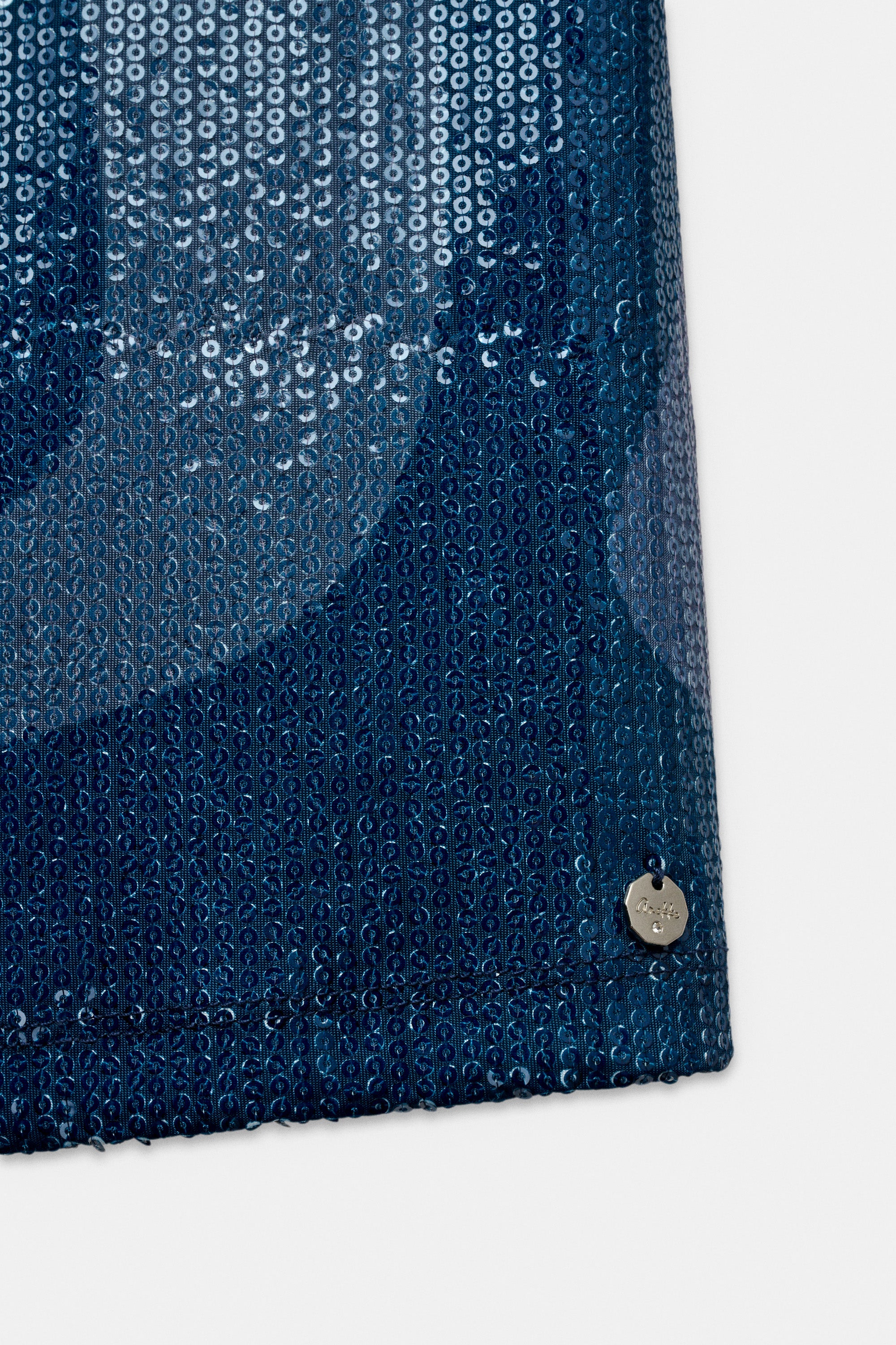 Blue sequin T-shirt