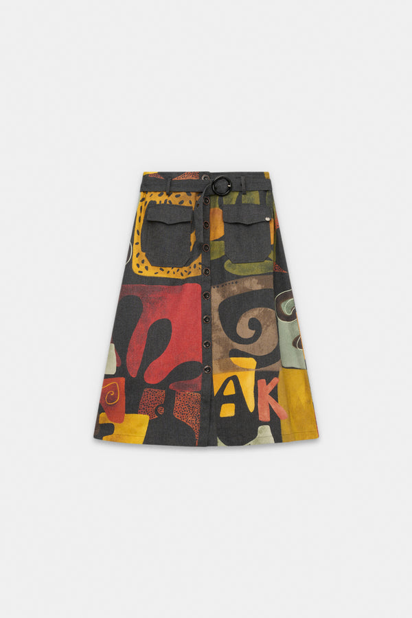 Buttoned skirt Amphora