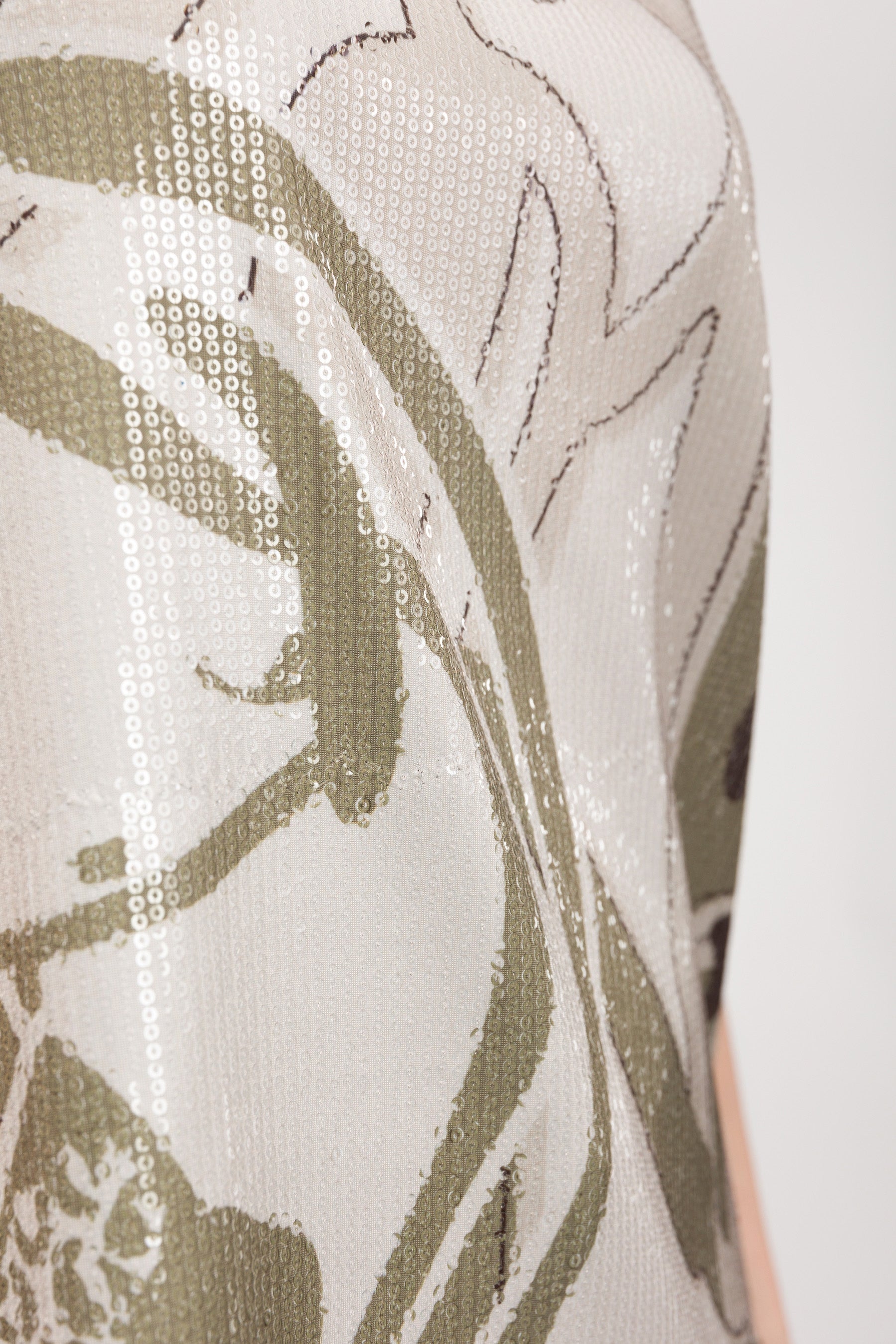 Beige sequin T-shirt