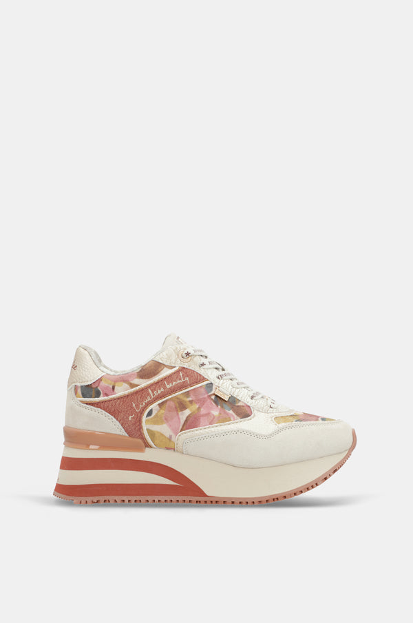 Pink and beige Bloom sneakers