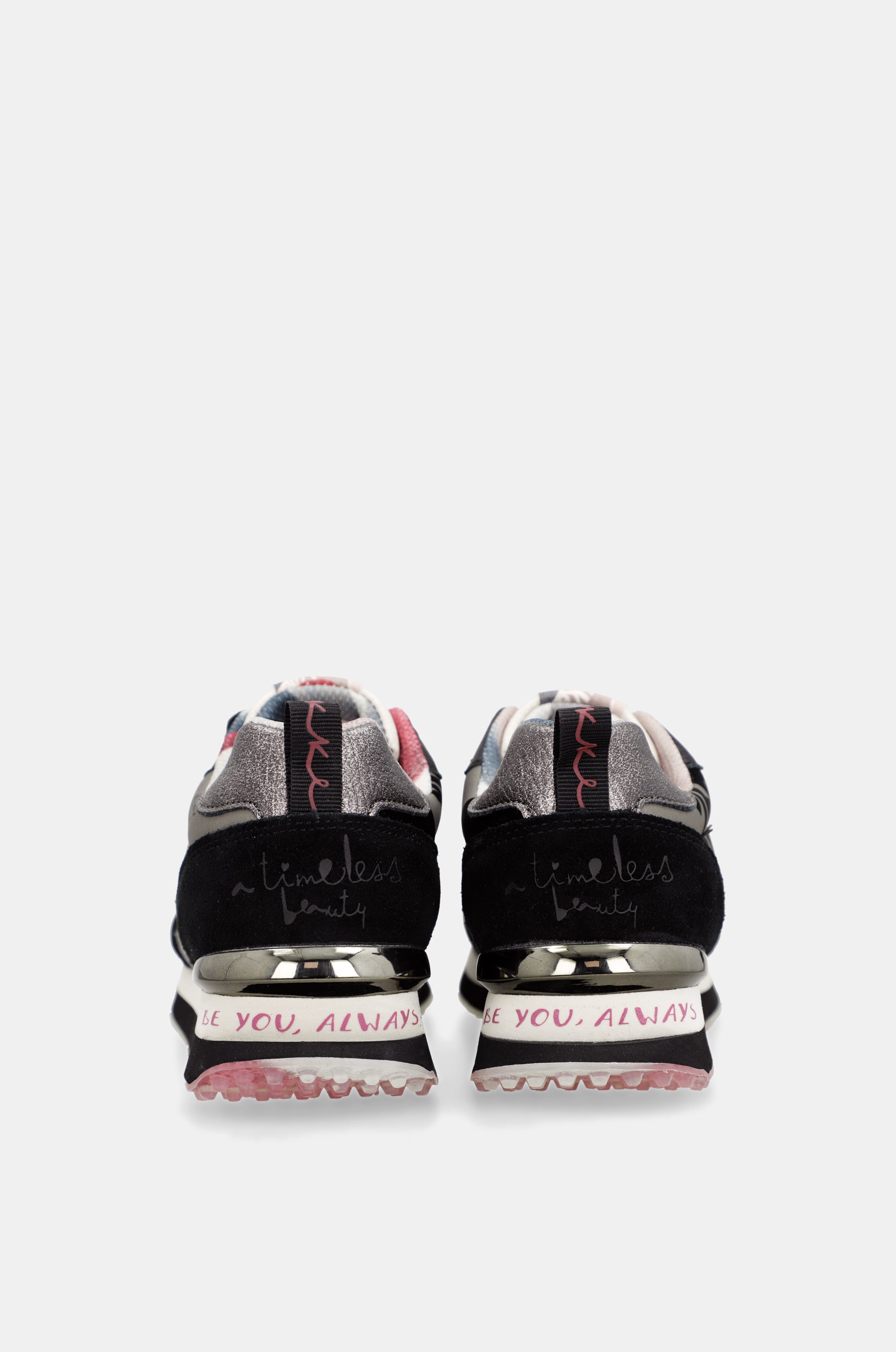 Black and lead-grey sneakers