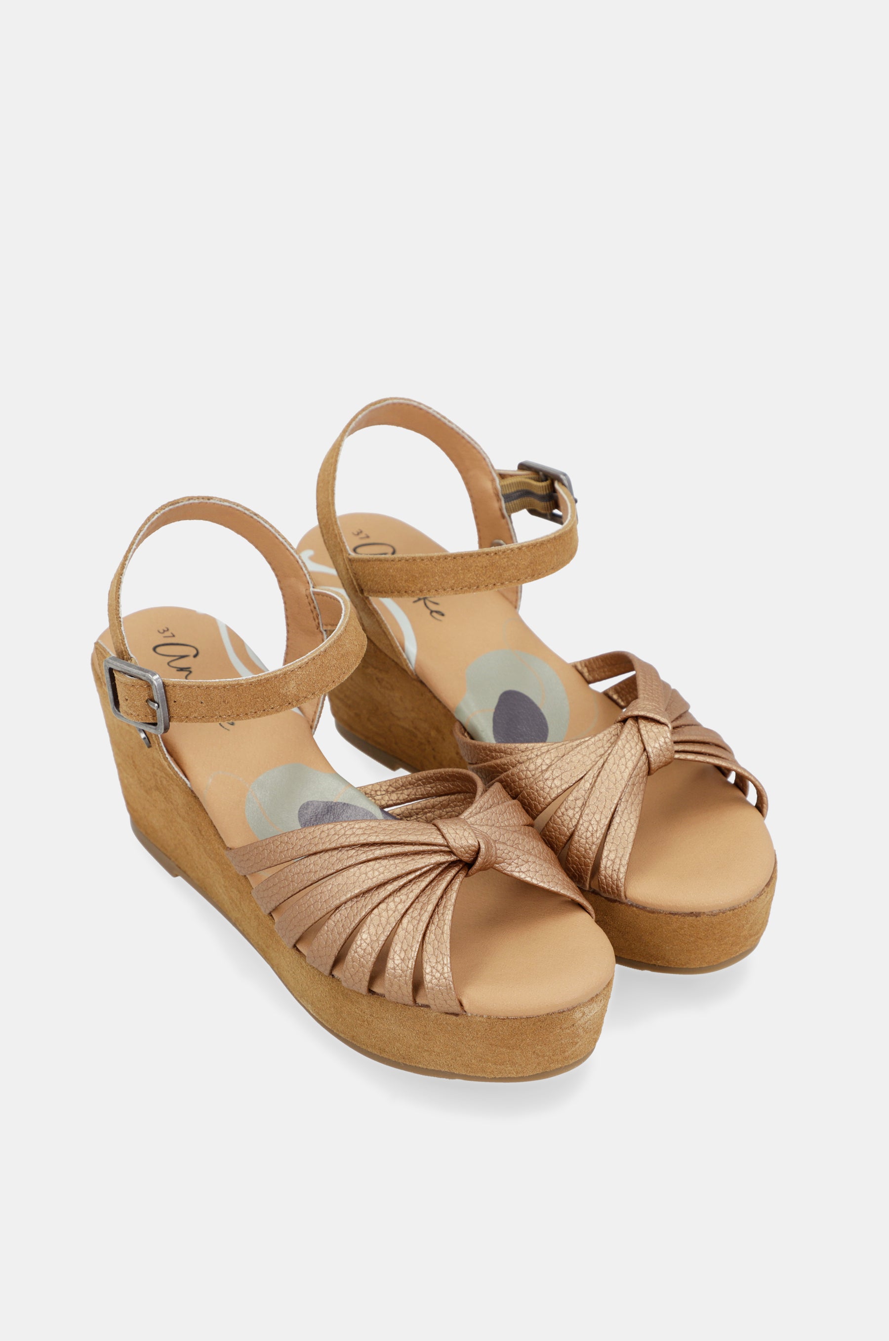 Cinnamon Gaia crossover sandals