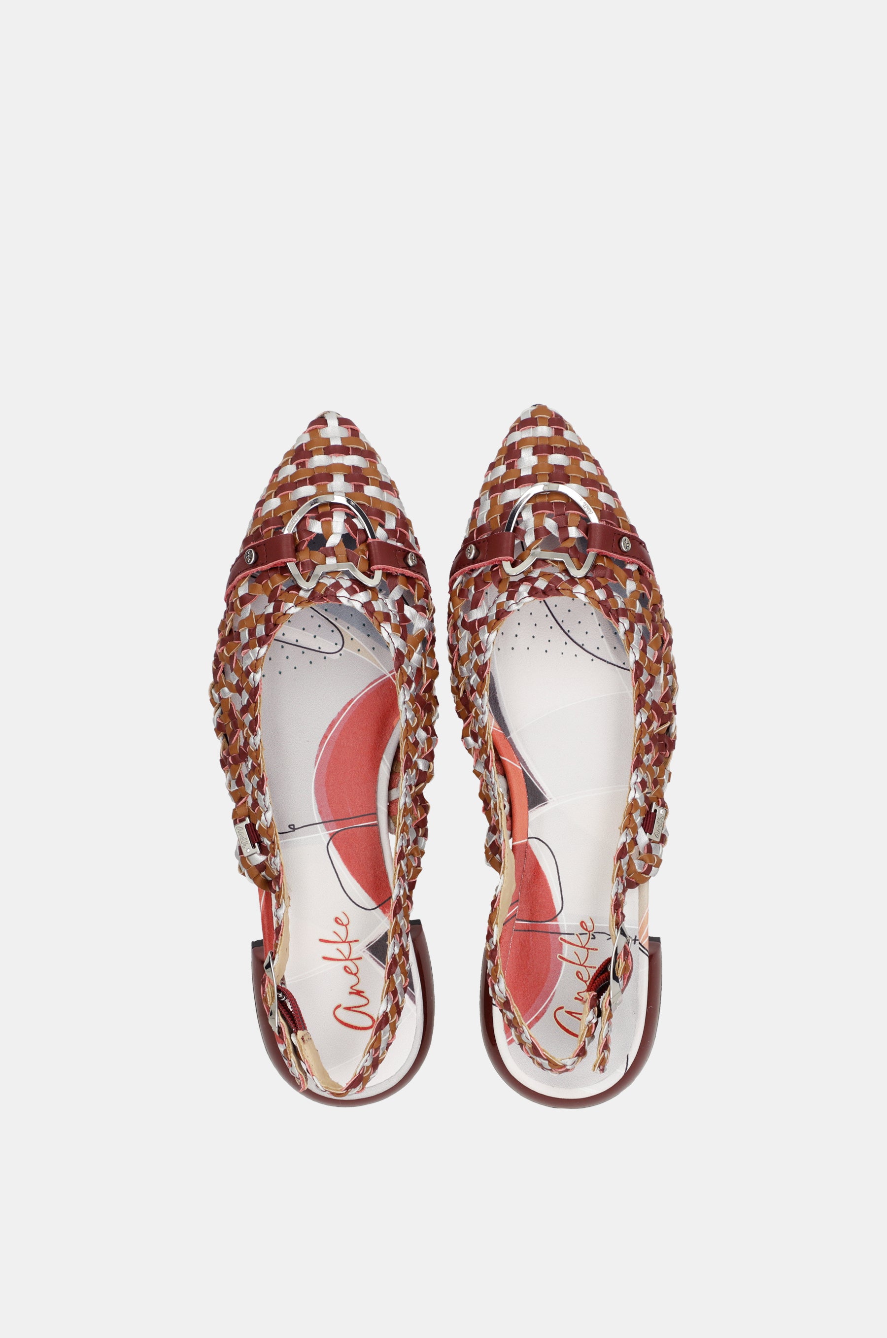 Burgundy slingback sandals