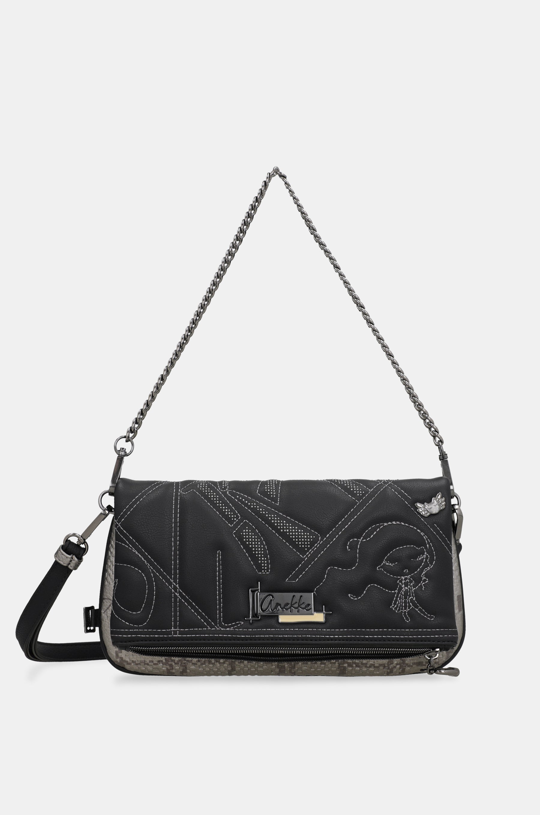 Crossbody bag Iron with metal handle