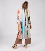 Studio printed long kimono