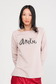 Pink long sleeve T-shirt