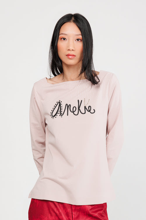 Pink long sleeve T-shirt