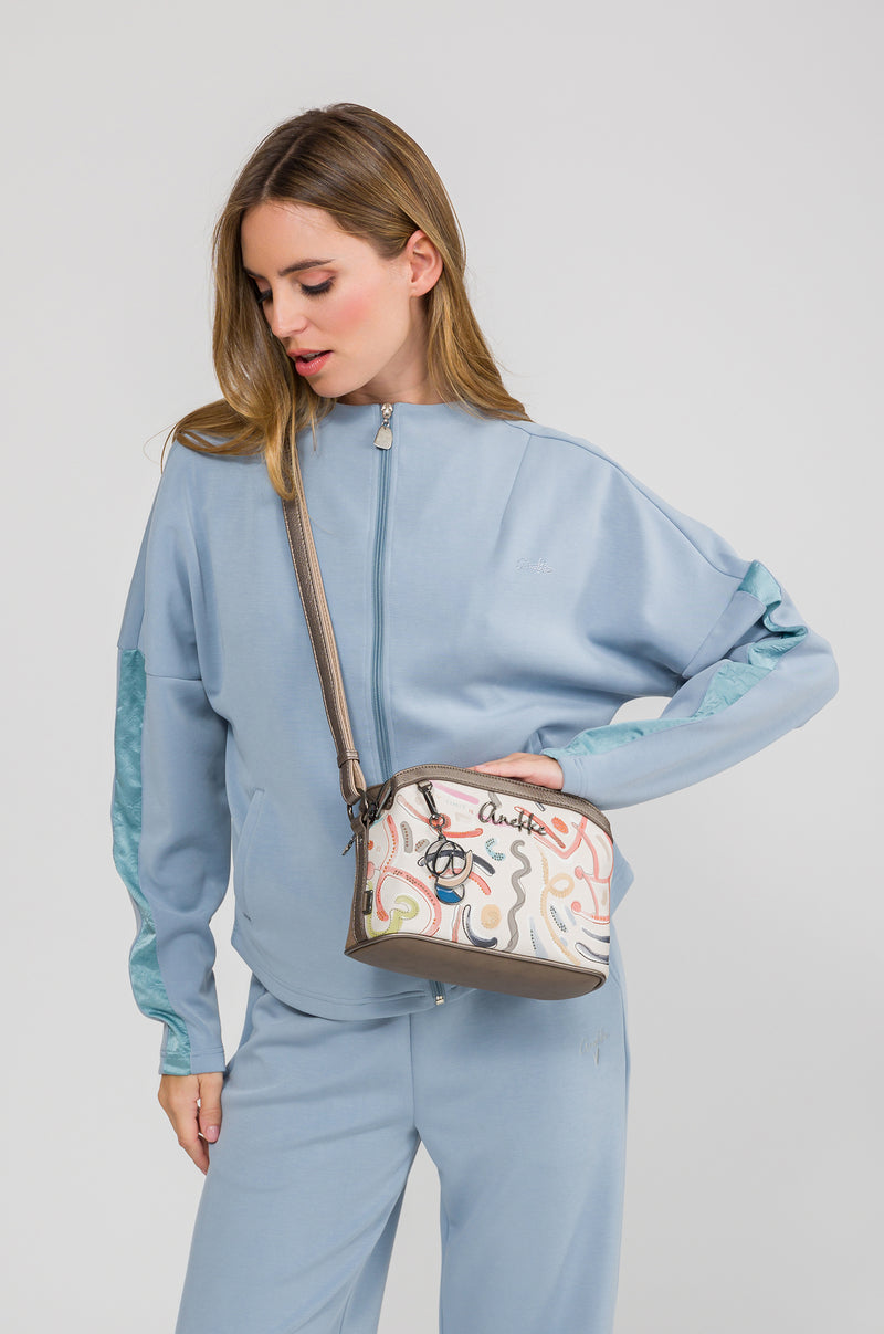 Triple-compartment crossbody bag Olympia