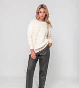 Ecru knitted jumper