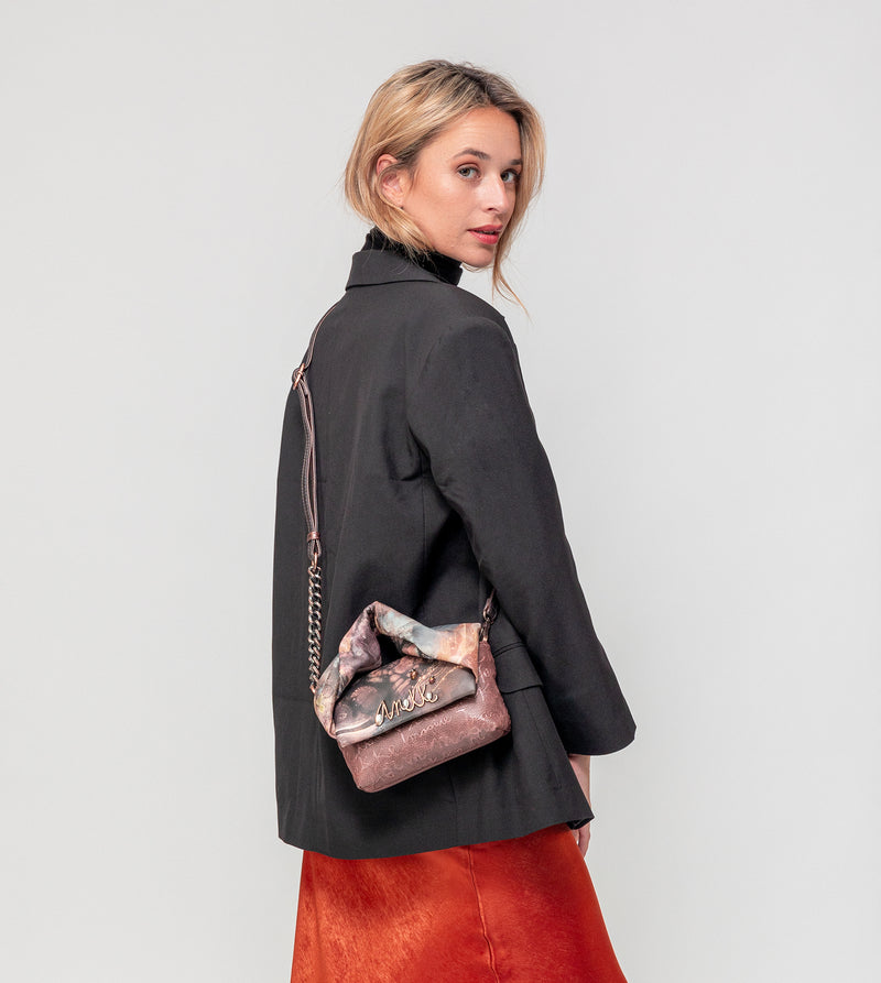 Land crossbody bag with flap closure