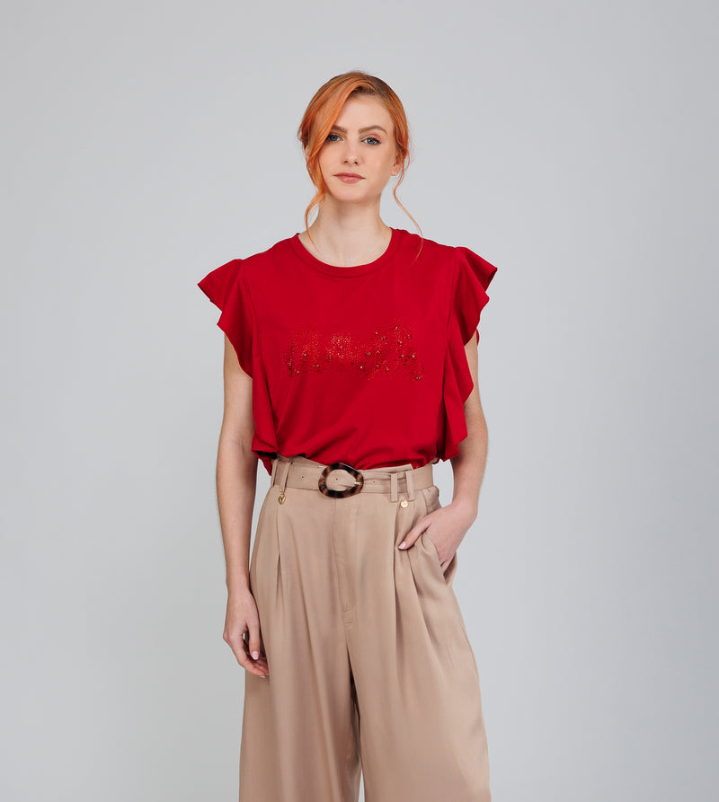 Anekke Red shiny short-sleeve T-shirt Anekke