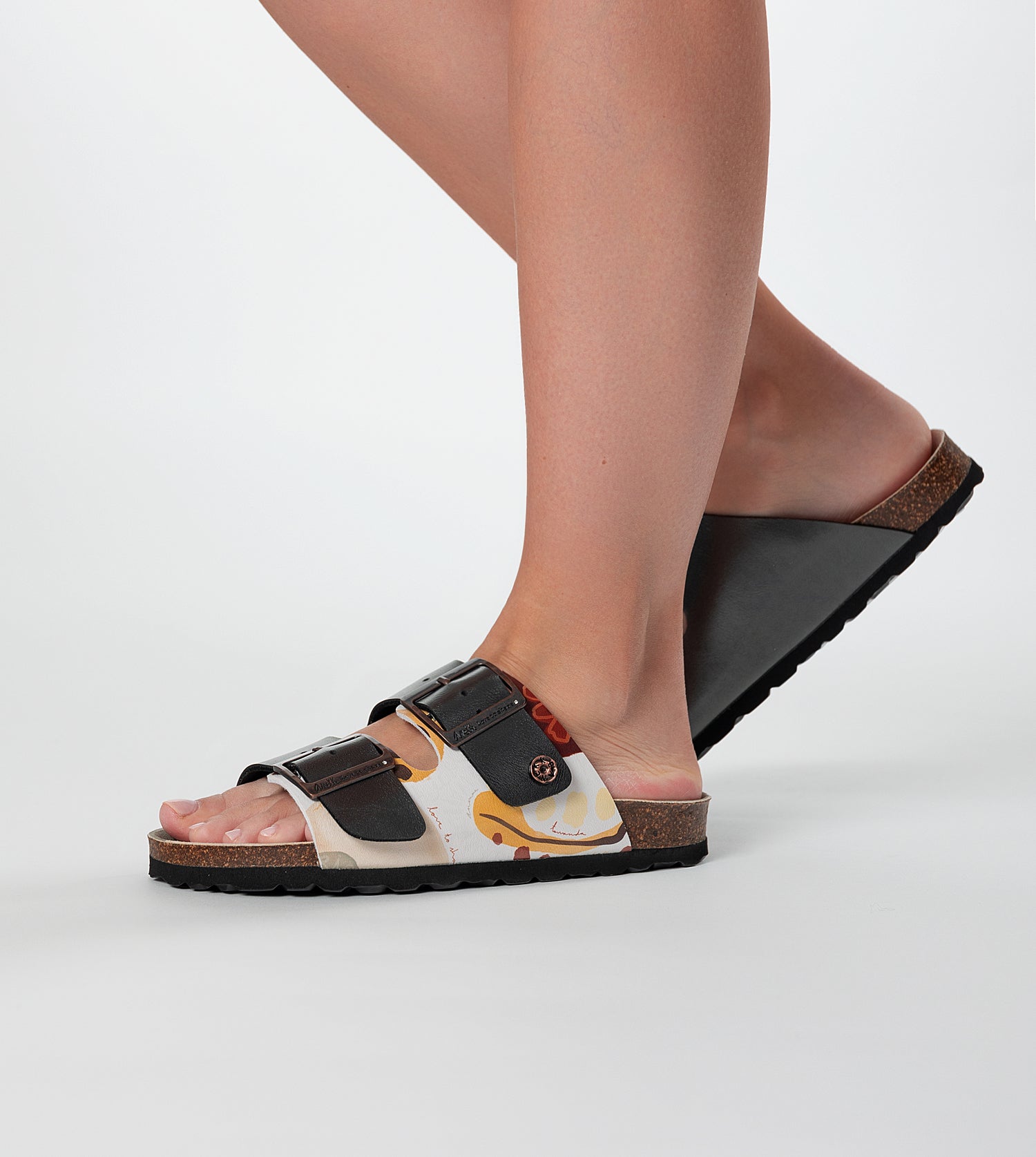 Black multicolor bio sandals