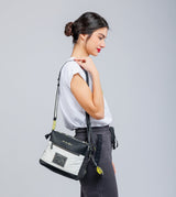 Printed crossbody bag with 3 compartments Memories