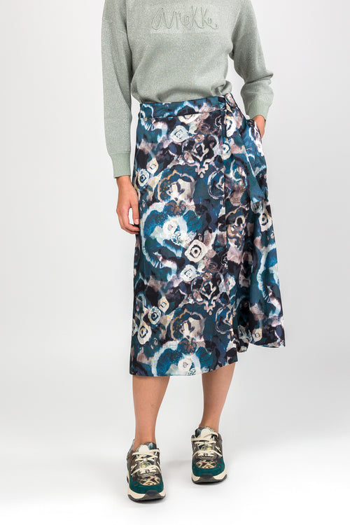 Real printed skirt