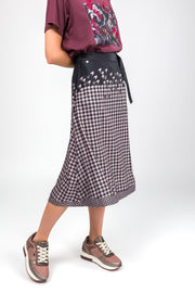 Grey & pink crossover skirt