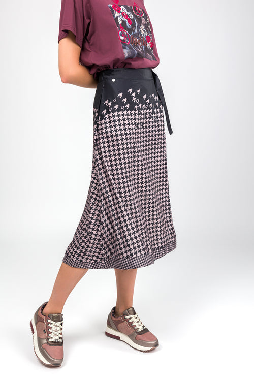 Grey & pink crossover skirt